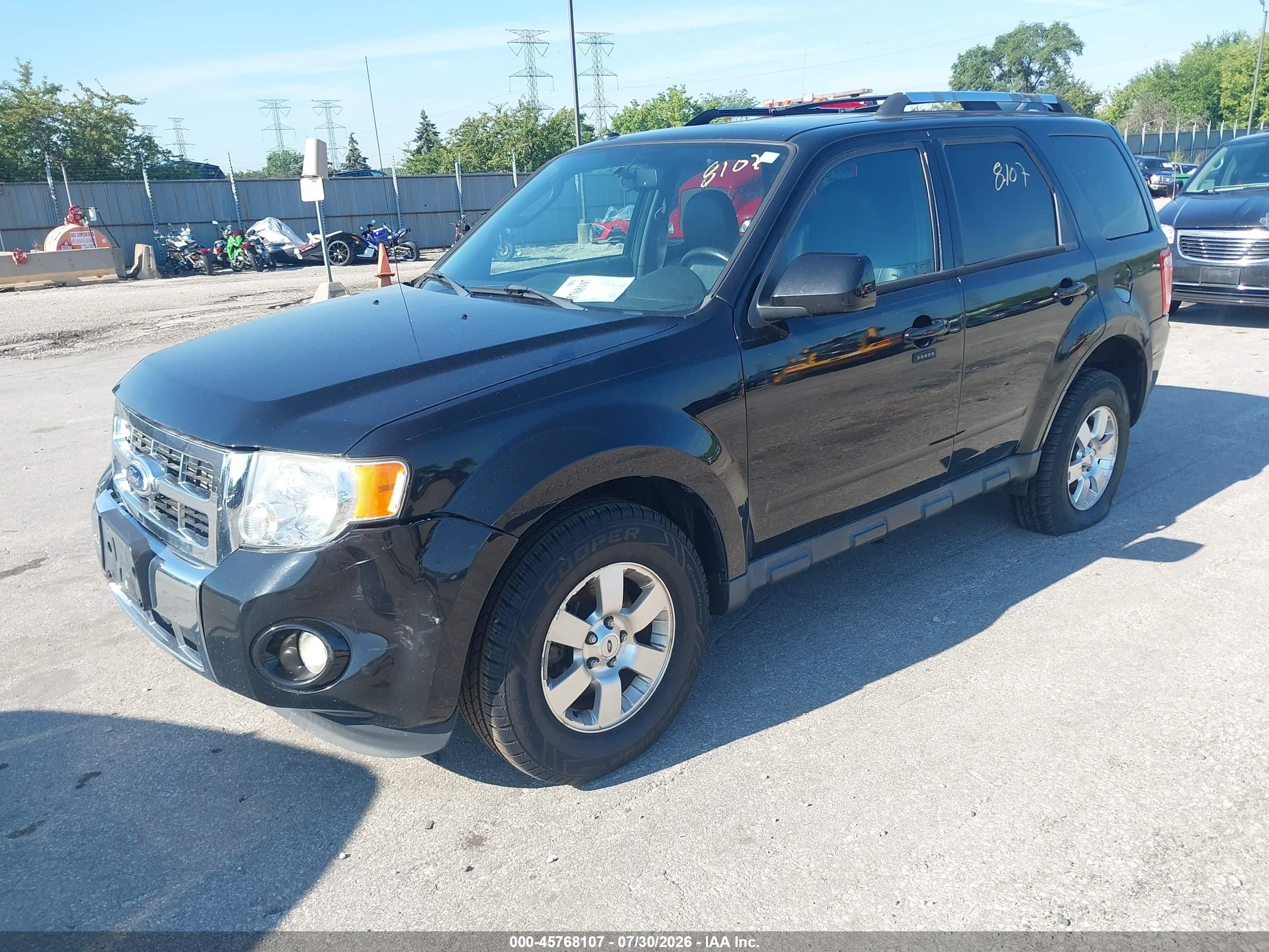 2012 Ford Escape Limited Black vin: 1FMCU0E77CKC05312