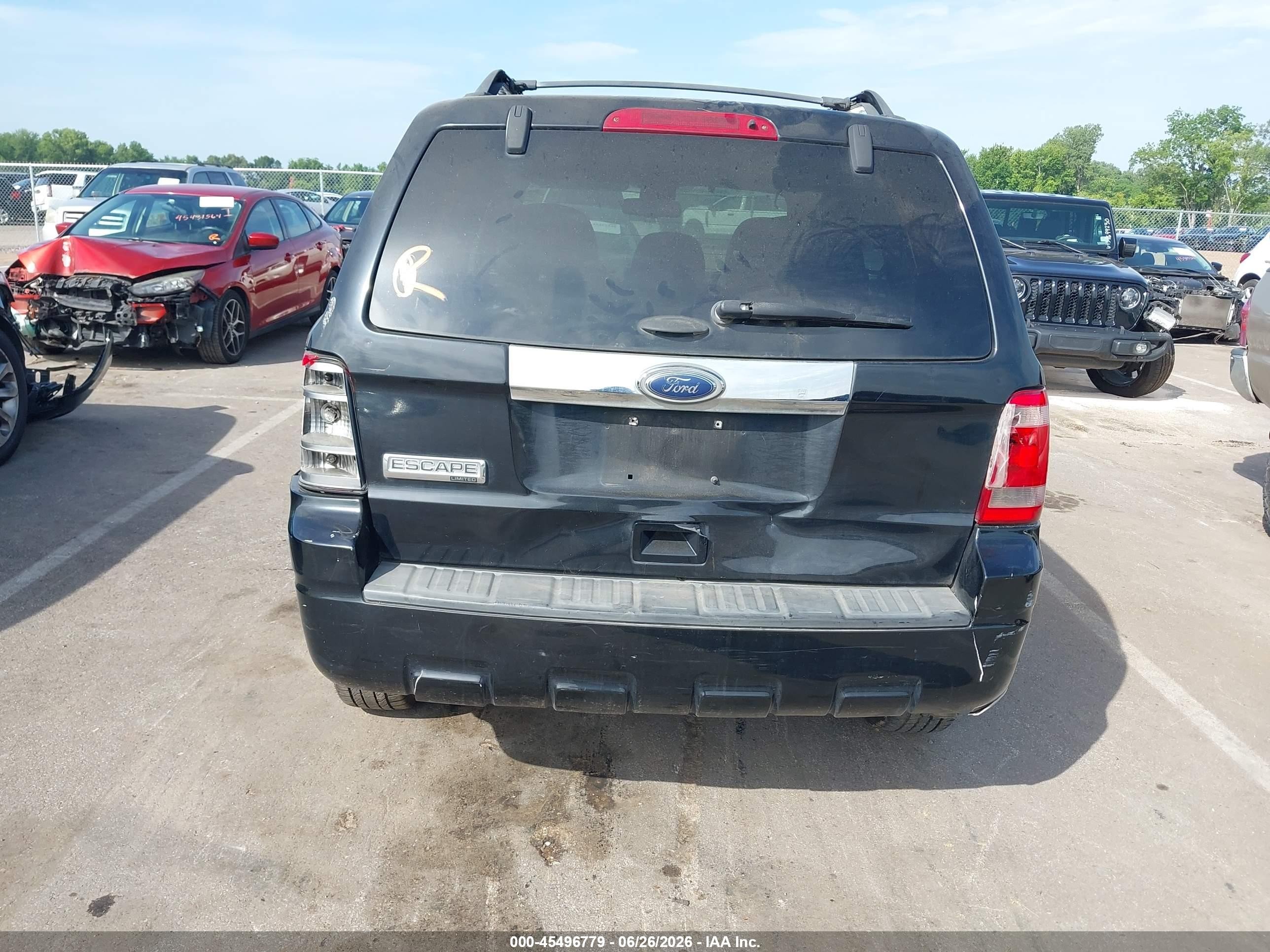 2012 Ford Escape Limited Black vin: 1FMCU0E78CKB06806