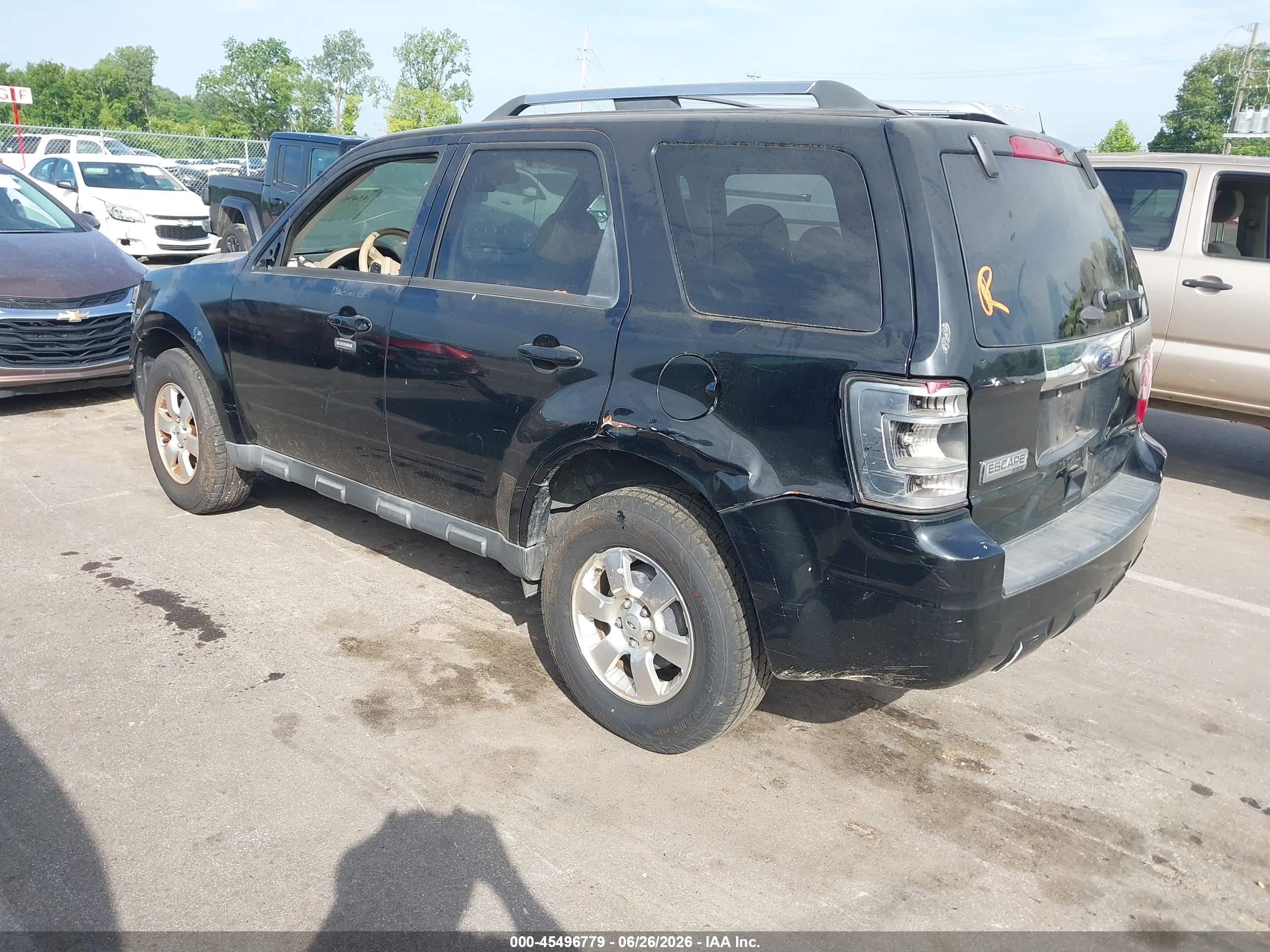2012 Ford Escape Limited Black vin: 1FMCU0E78CKB06806