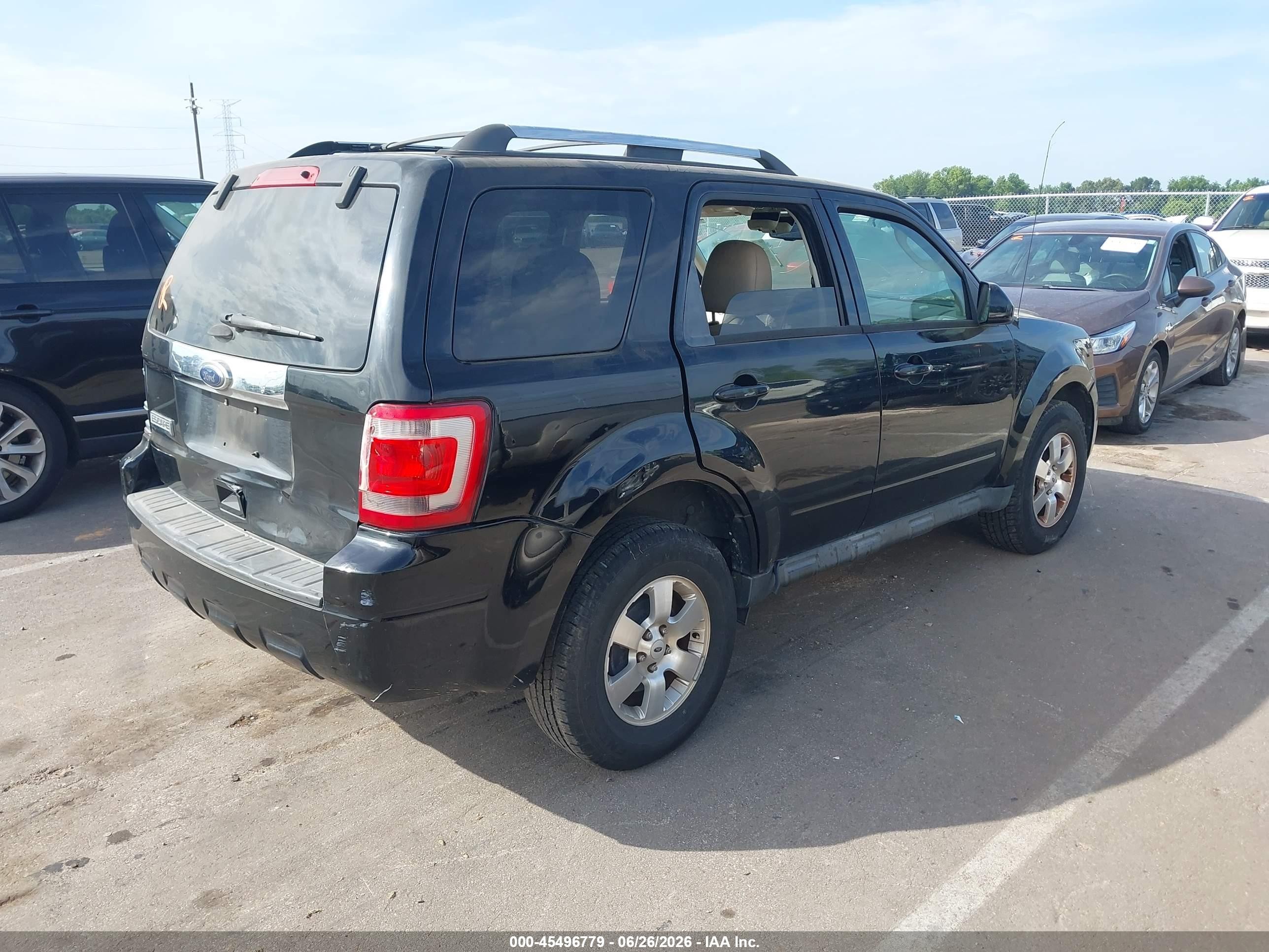 2012 Ford Escape Limited Black vin: 1FMCU0E78CKB06806