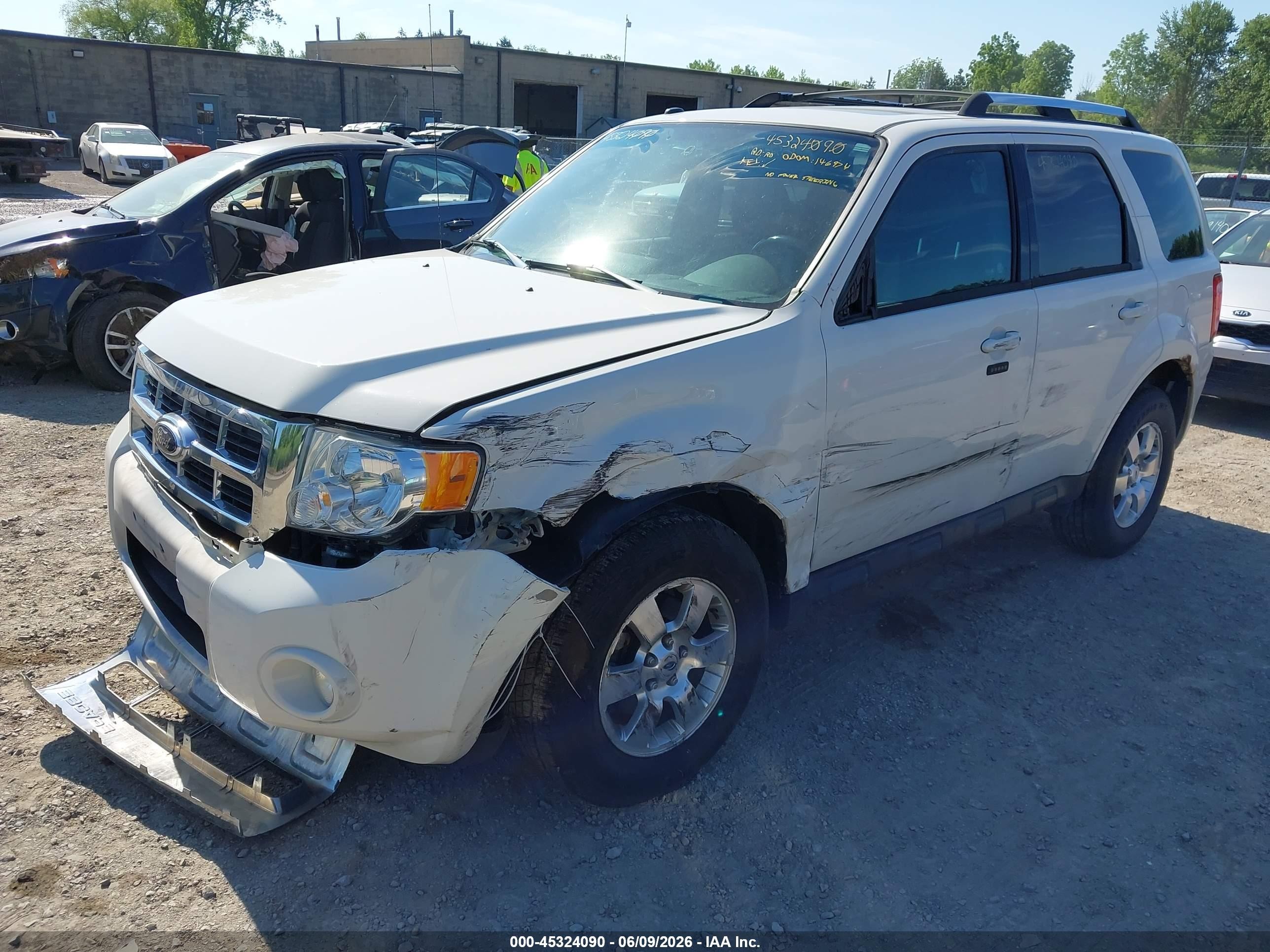 2012 Ford Escape Limited White vin: 1FMCU0E78CKC16027