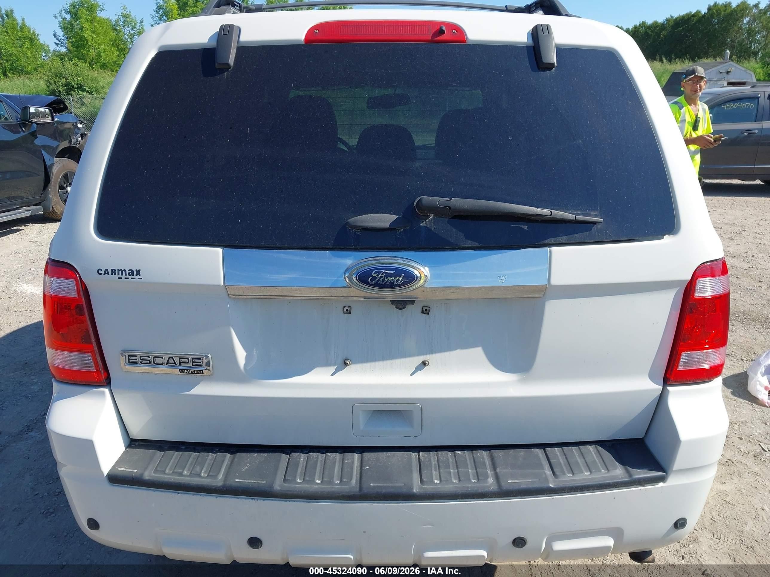 2012 Ford Escape Limited White vin: 1FMCU0E78CKC16027