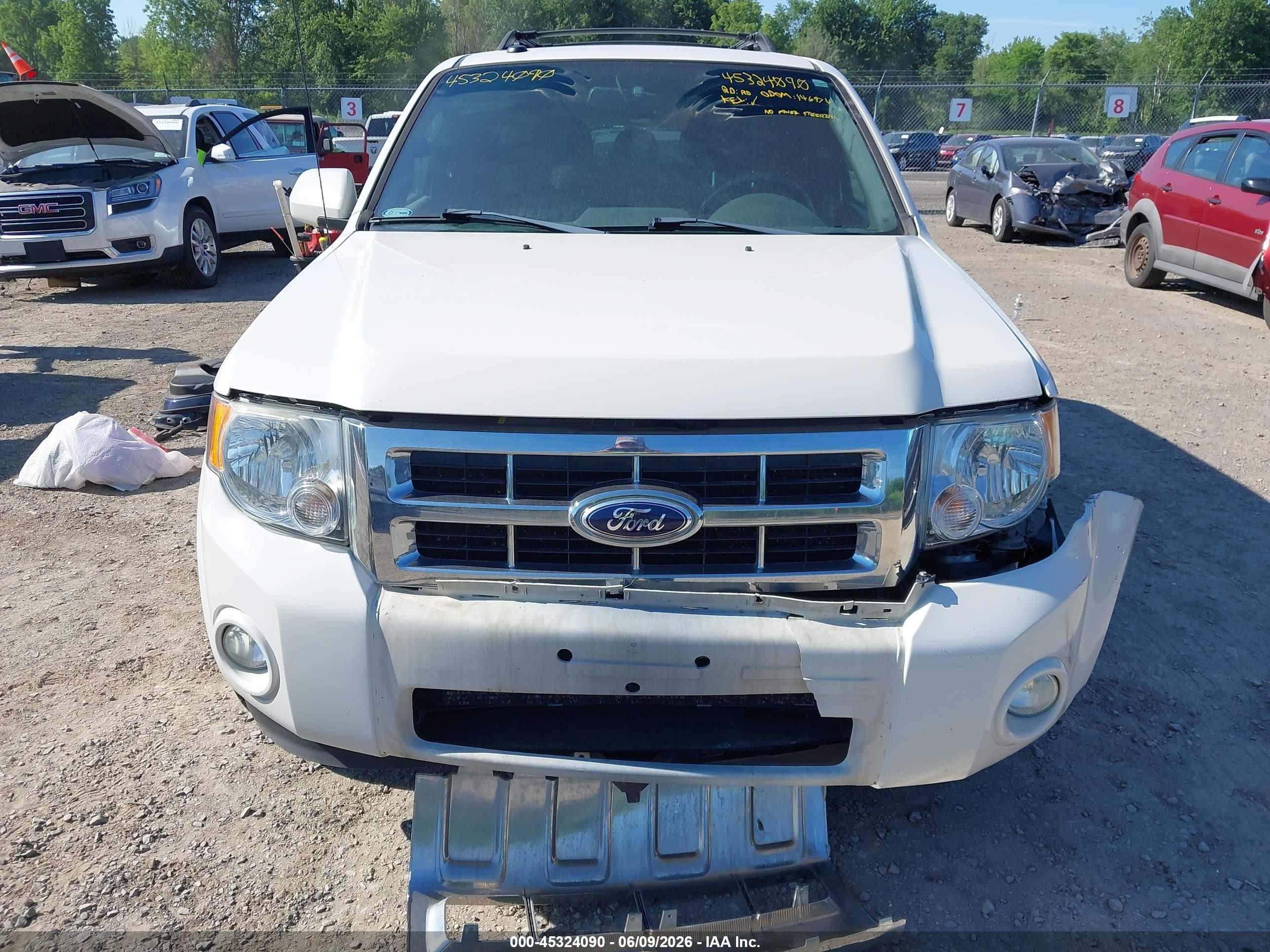 2012 Ford Escape Limited White vin: 1FMCU0E78CKC16027