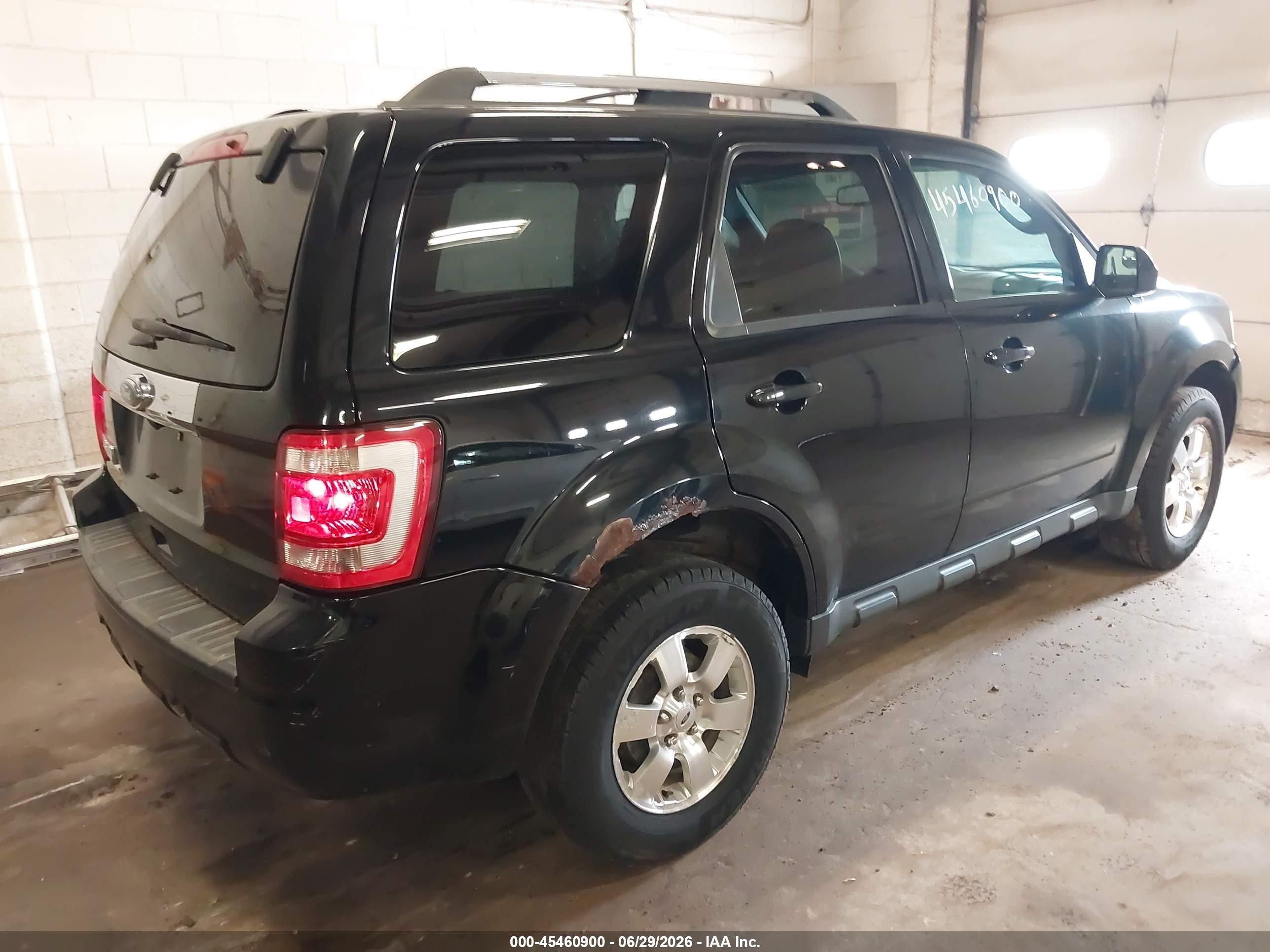 2012 Ford Escape Limited Black vin: 1FMCU0E78CKC84828