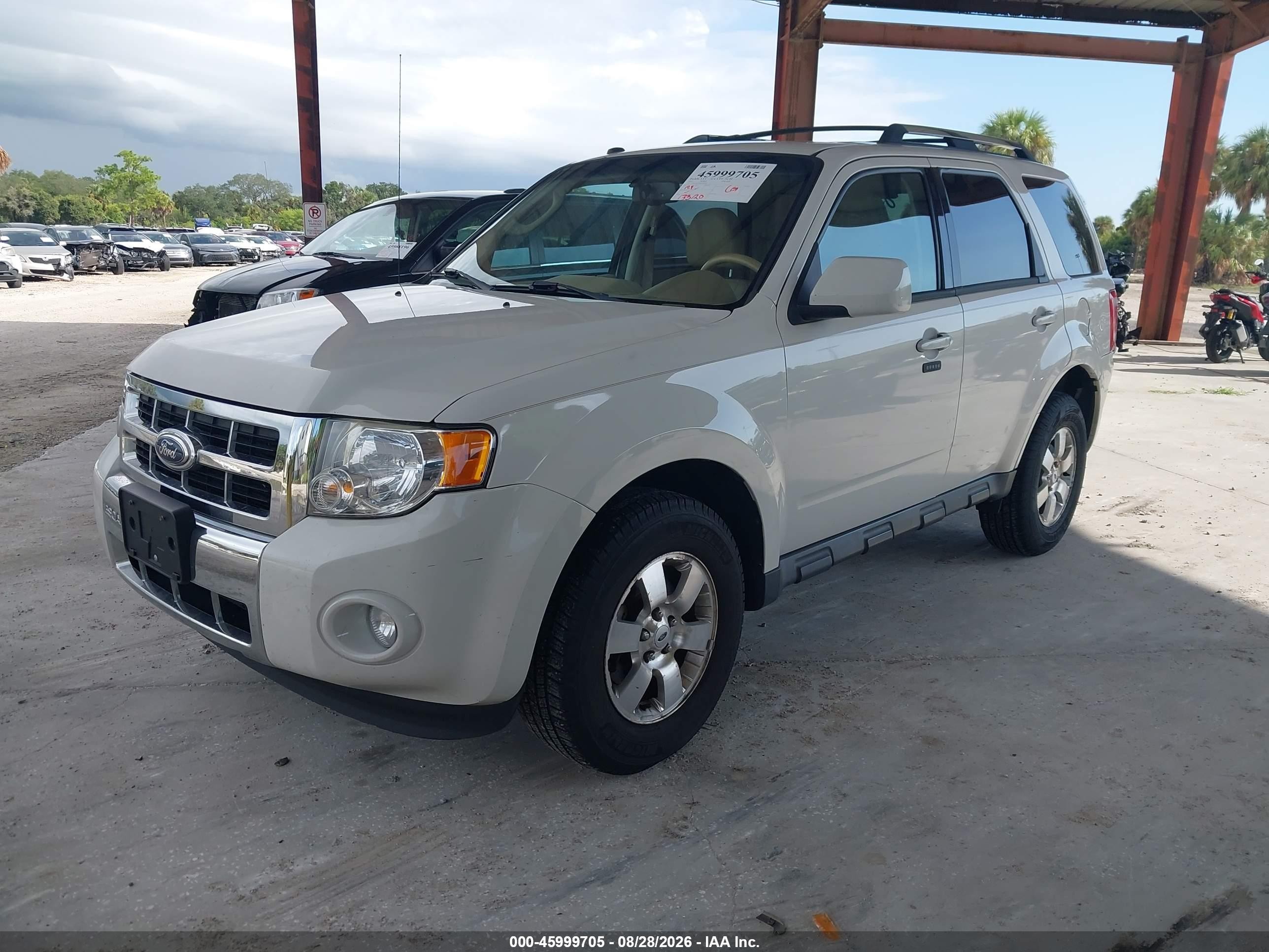 2012 Ford Escape Limited White vin: 1FMCU0E79CKB00545