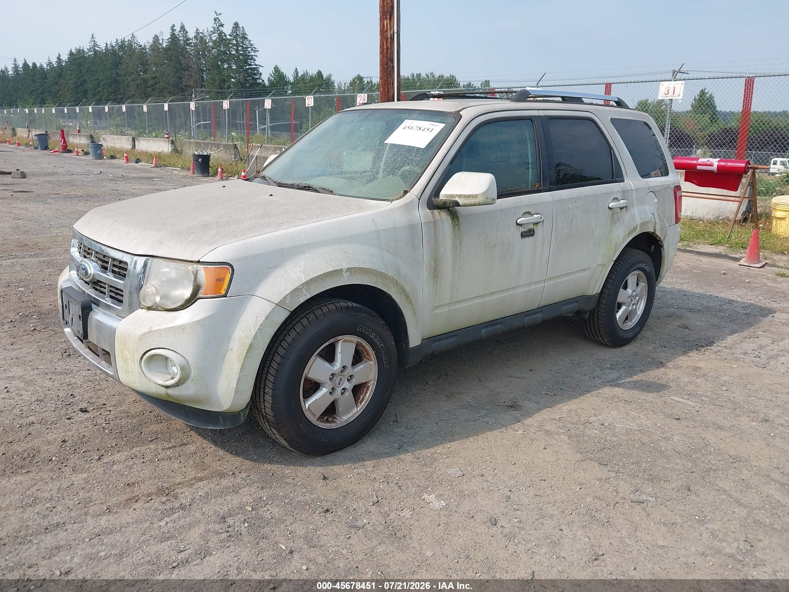 2012 Ford Escape Limited White vin: 1FMCU0E79CKB11836