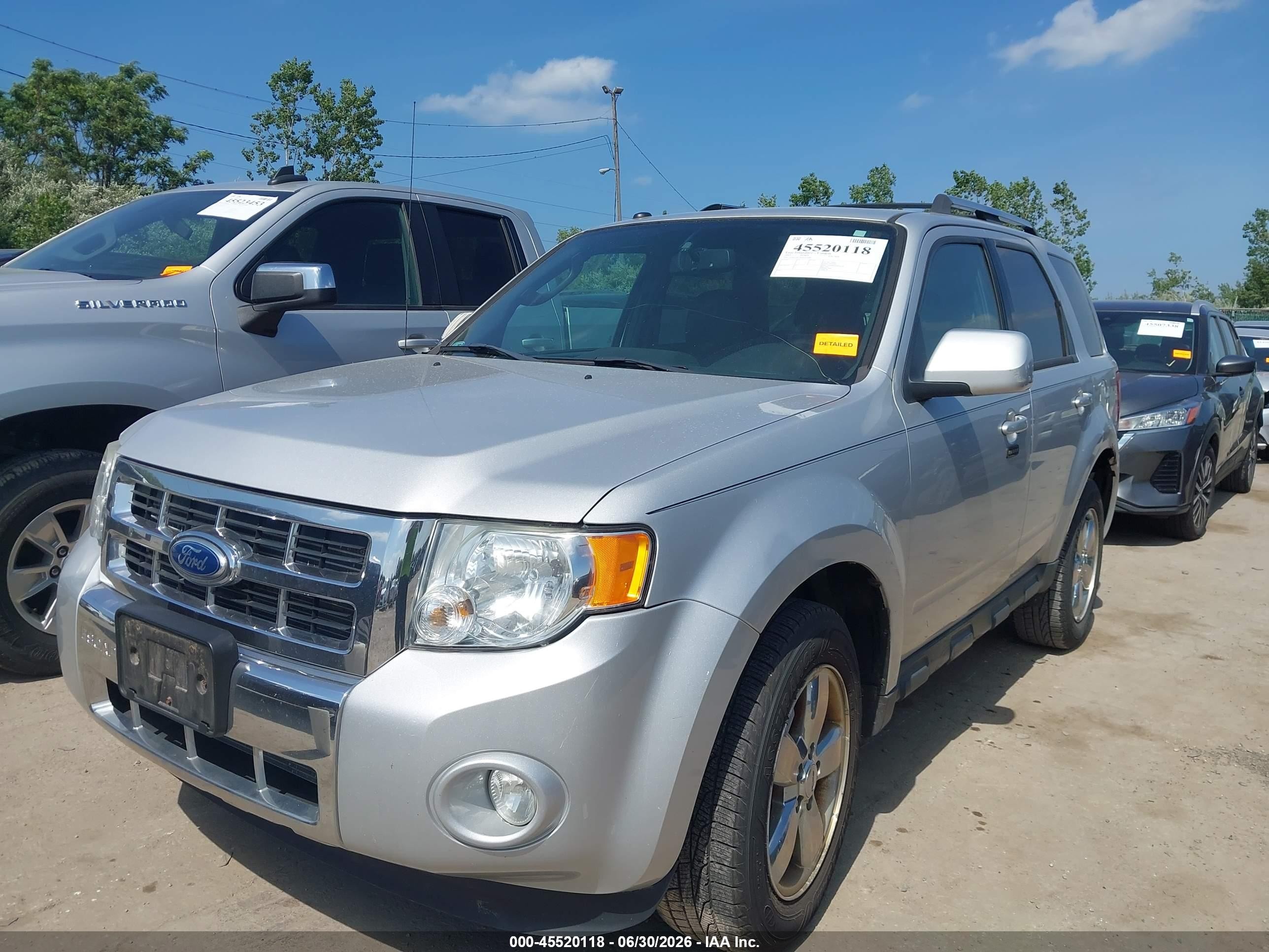 2012 Ford Escape Limited Silver vin: 1FMCU0E79CKB77688