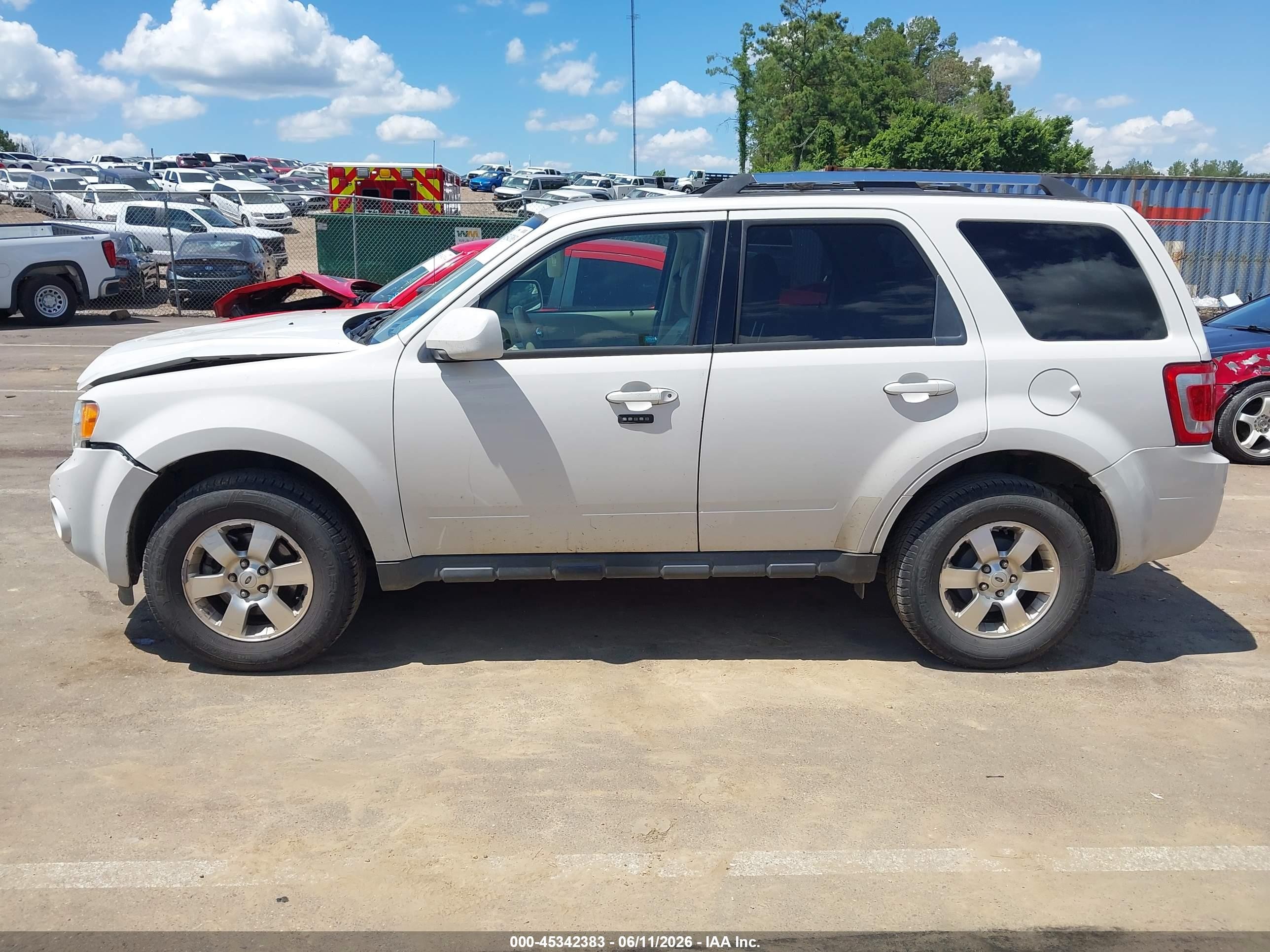 2012 Ford Escape Limited Белый vin: 1FMCU0E79CKC36187