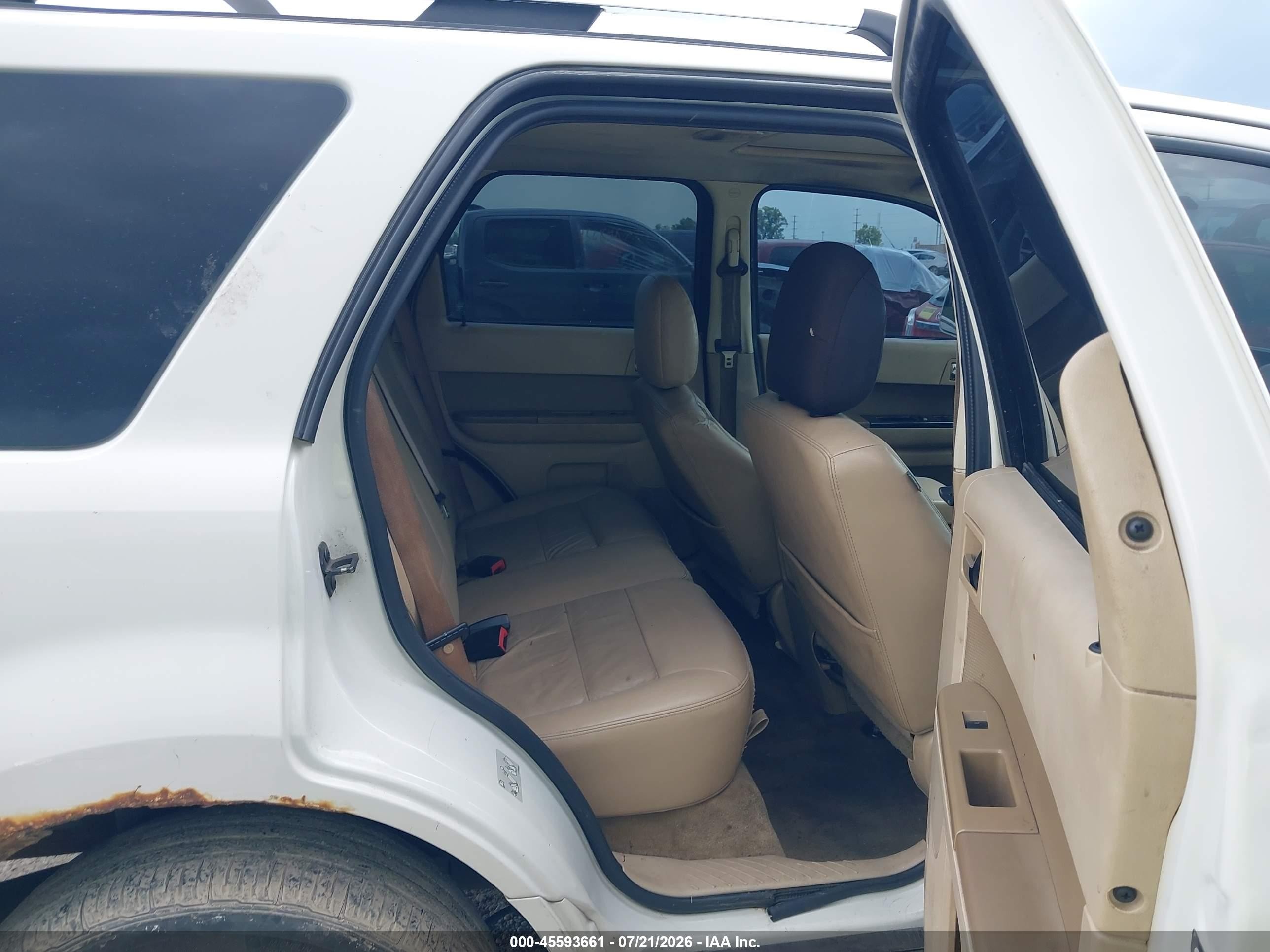 2012 Ford Escape Limited White vin: 1FMCU0E7XCKA13544