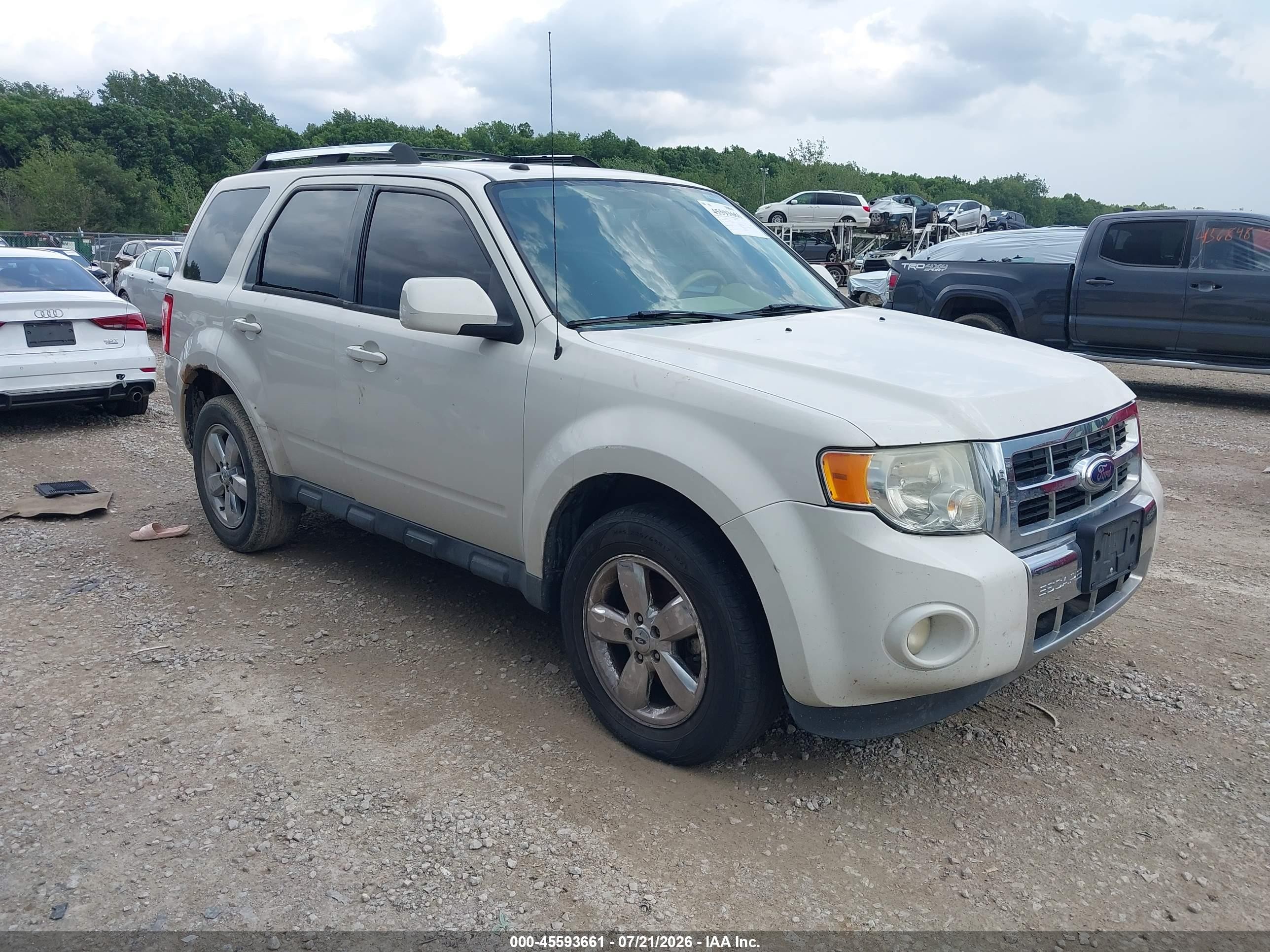 2012 Ford Escape Limited White vin: 1FMCU0E7XCKA13544