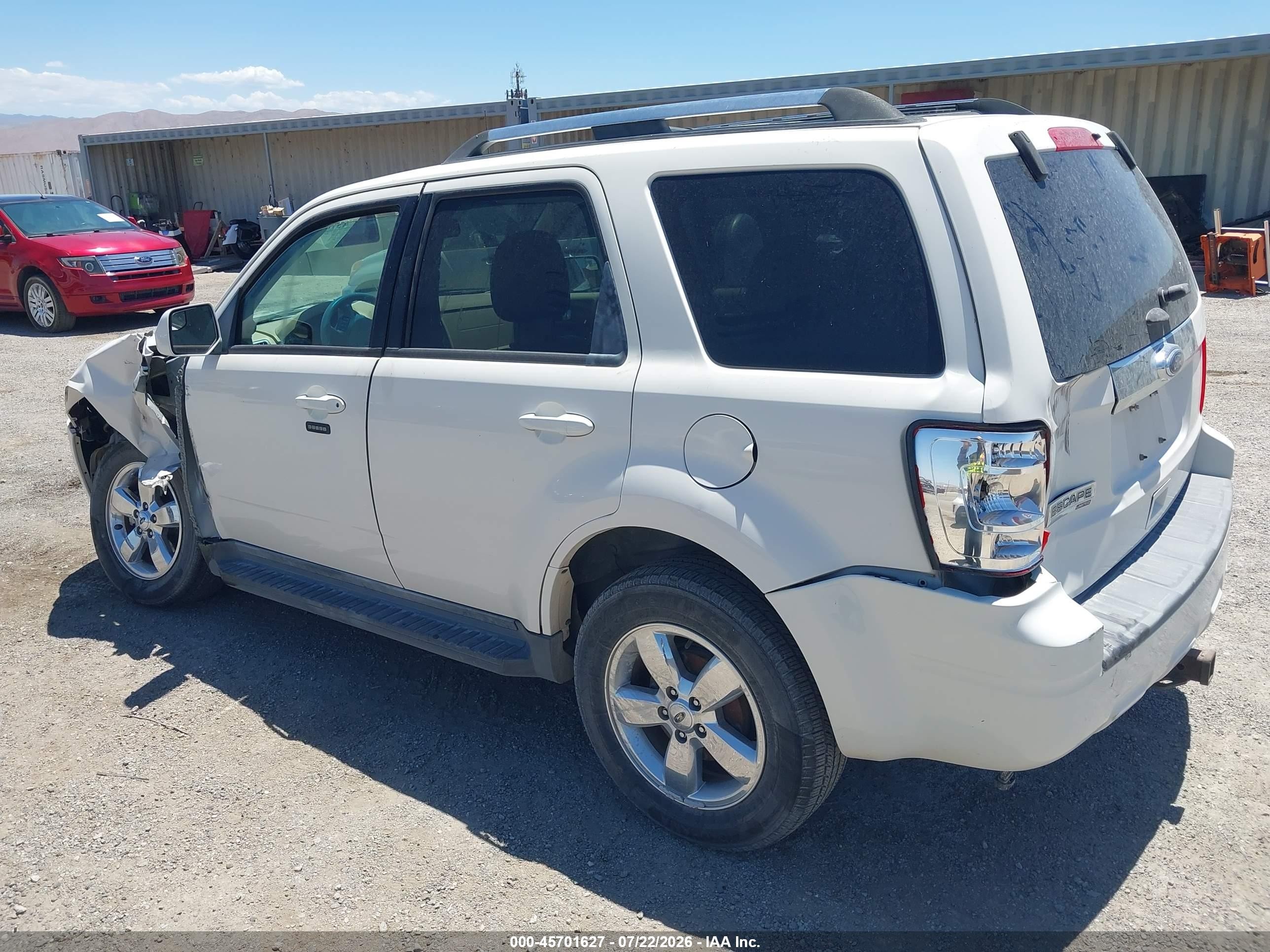 2012 Ford Escape Limited White vin: 1FMCU0E7XCKA65207