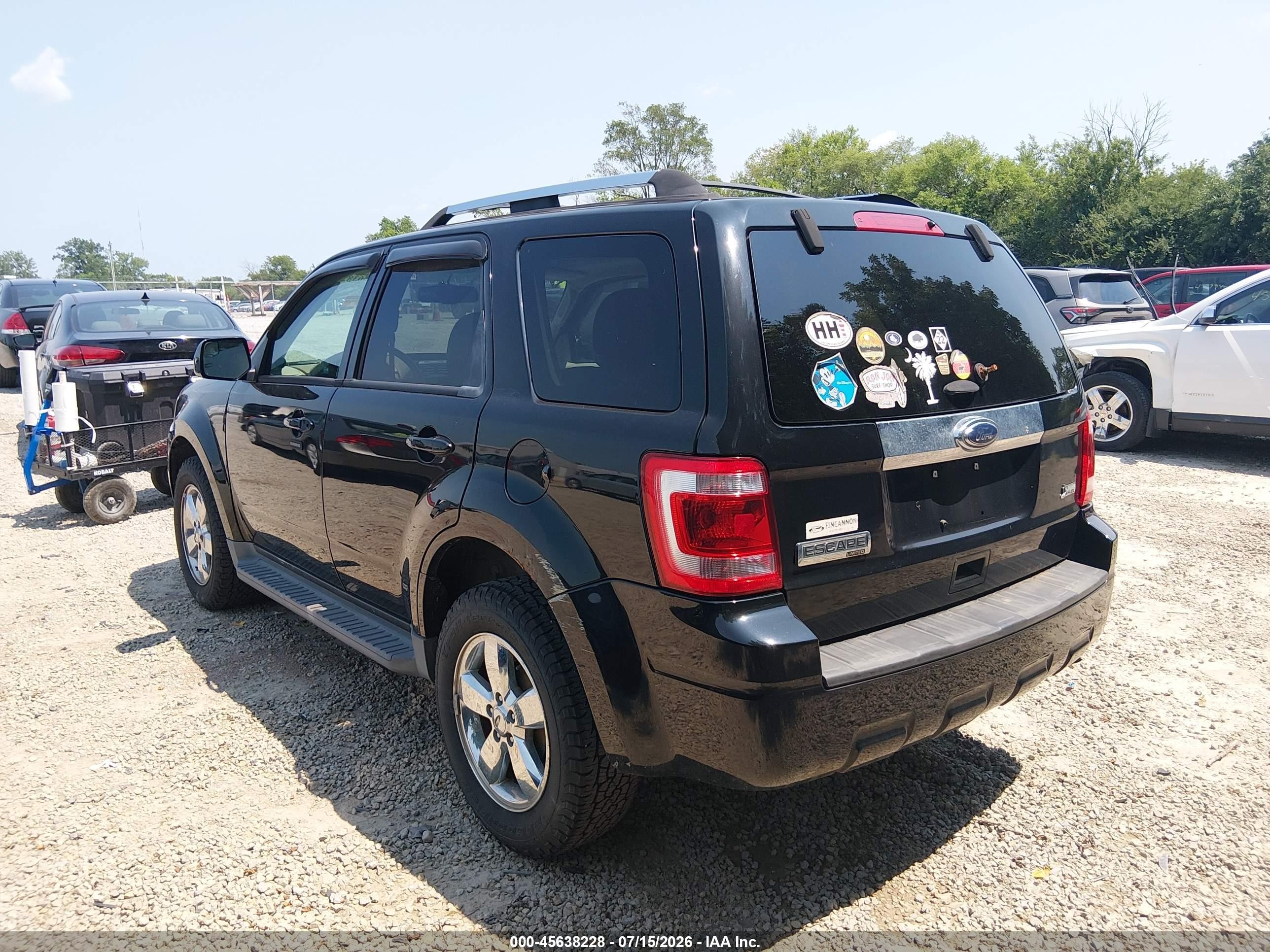 2012 Ford Escape Limited Black vin: 1FMCU0EG0CKB62044