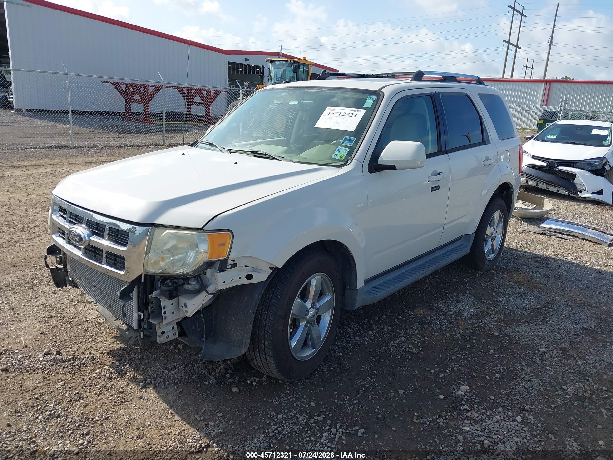 2011 Ford Escape Limited White vin: 1FMCU0EG1BKA85957
