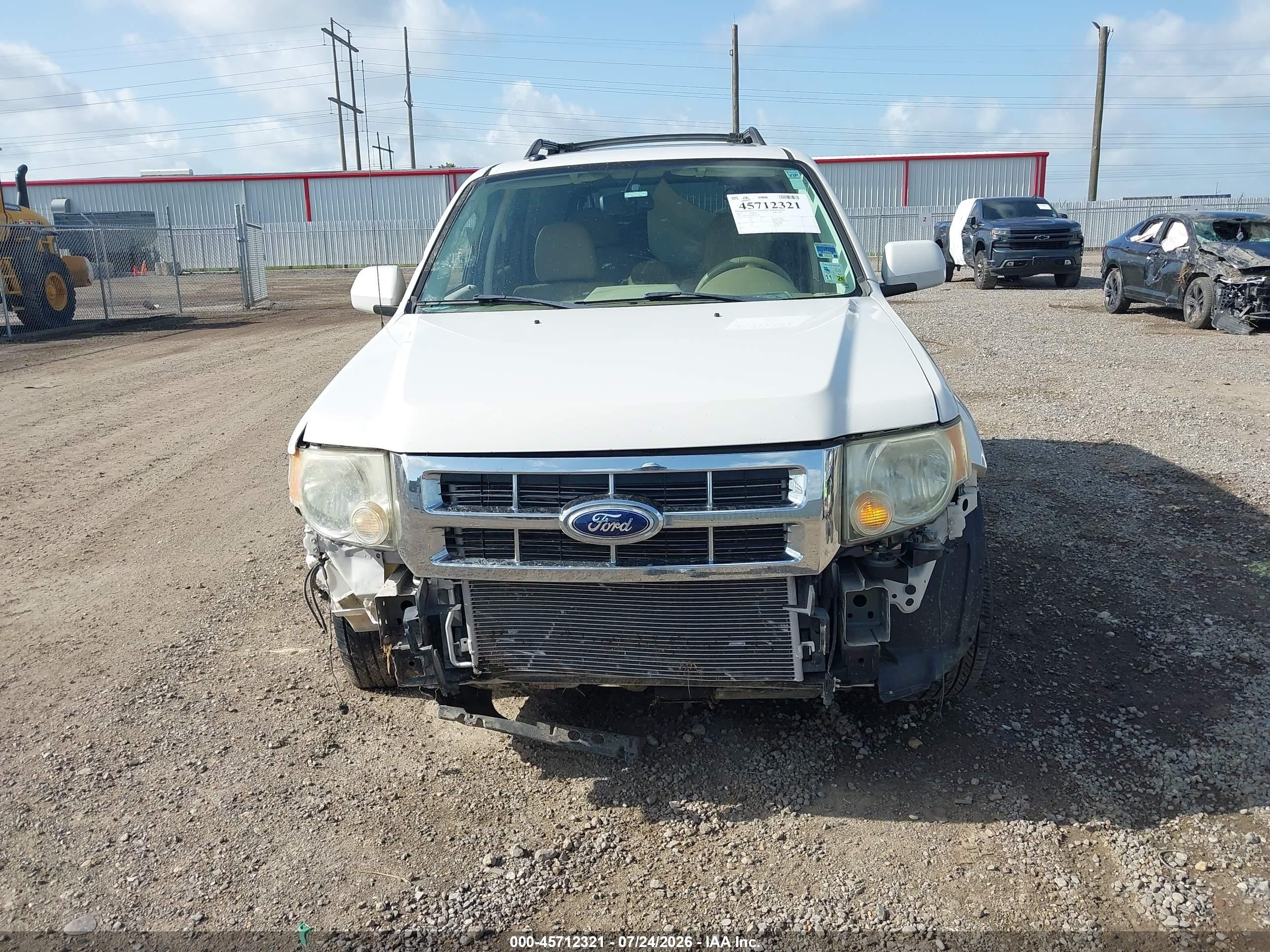 2011 Ford Escape Limited White vin: 1FMCU0EG1BKA85957