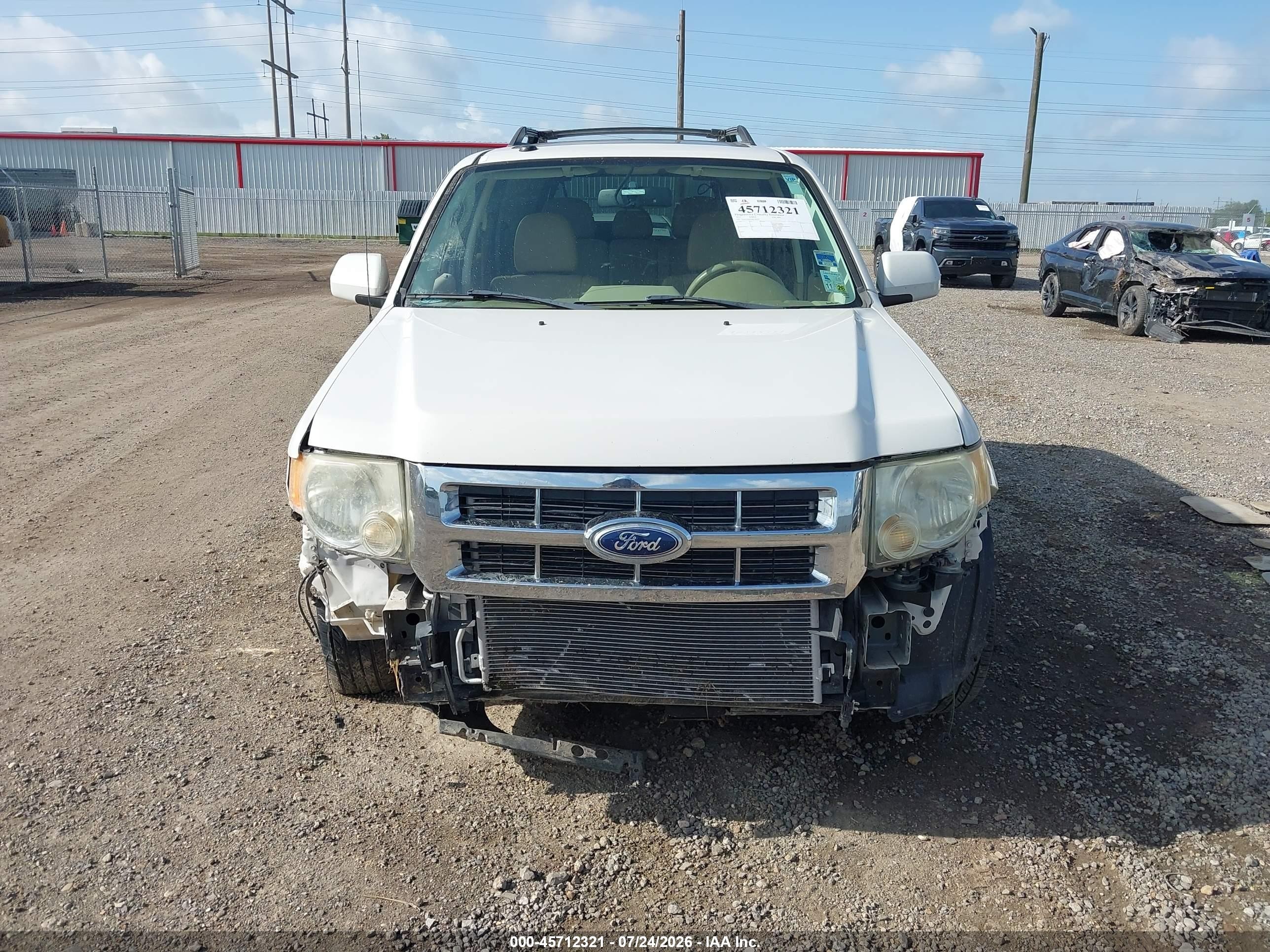 2011 Ford Escape Limited White vin: 1FMCU0EG1BKA85957