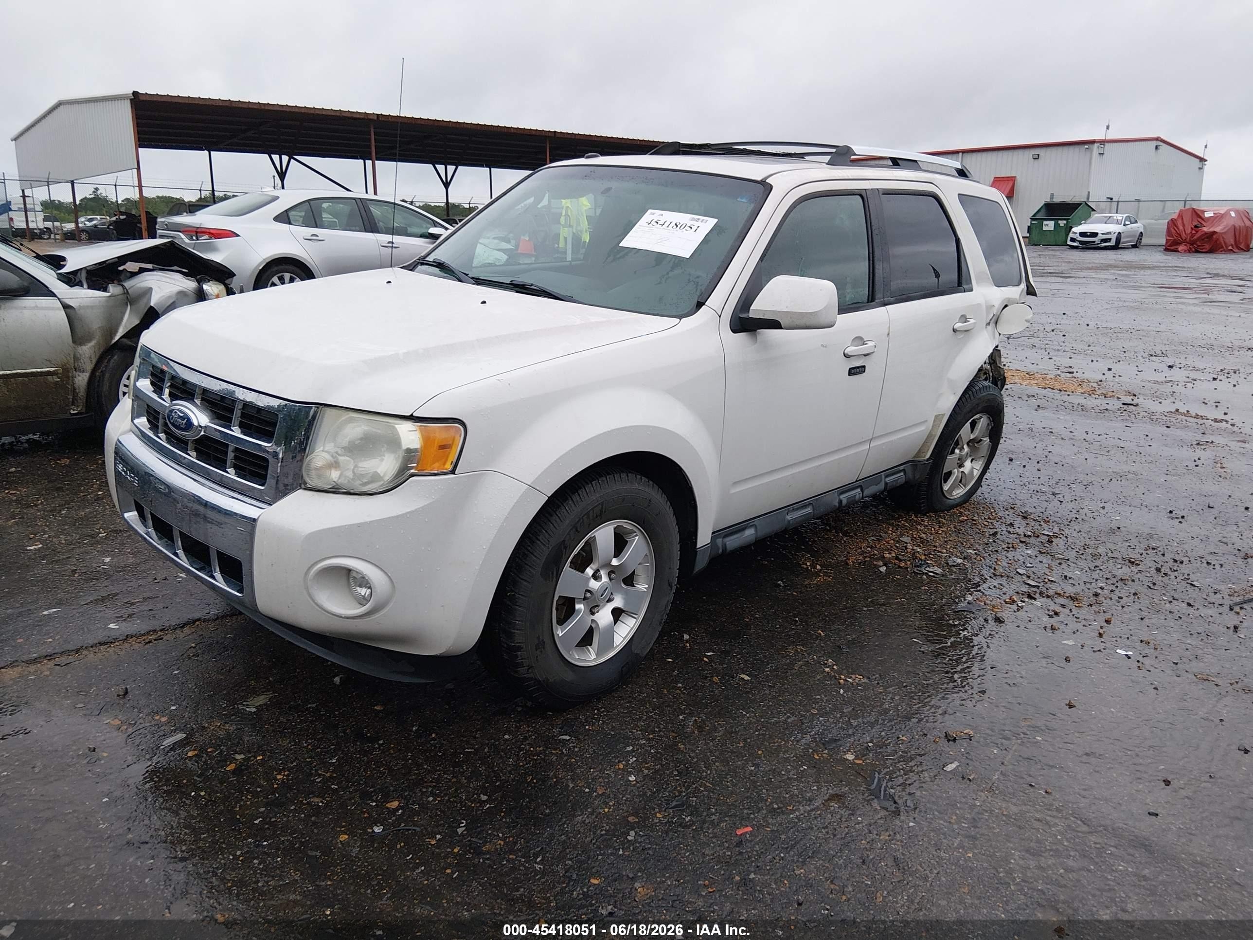 2011 Ford Escape Limited White vin: 1FMCU0EG1BKC40121