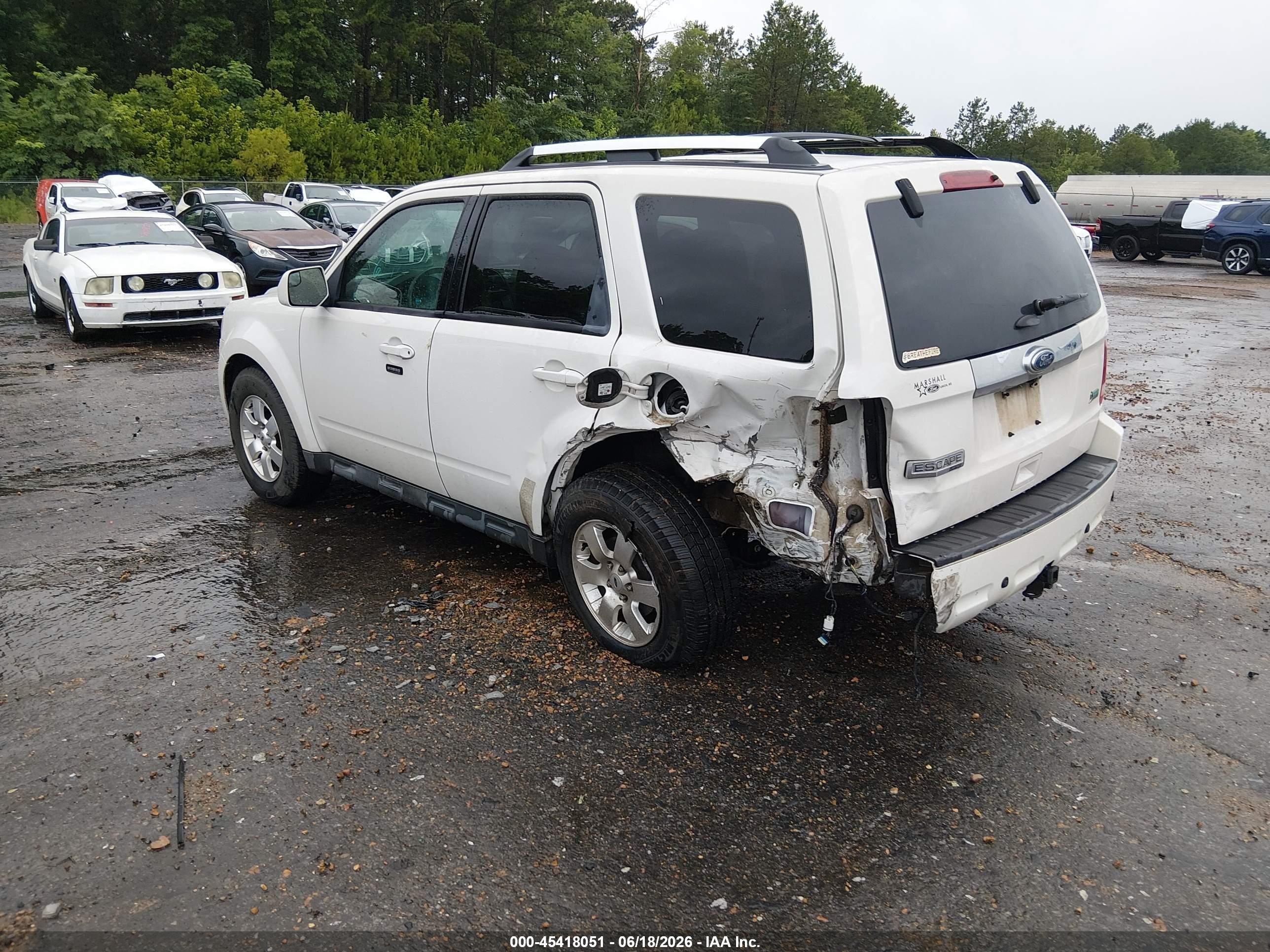 2011 Ford Escape Limited White vin: 1FMCU0EG1BKC40121