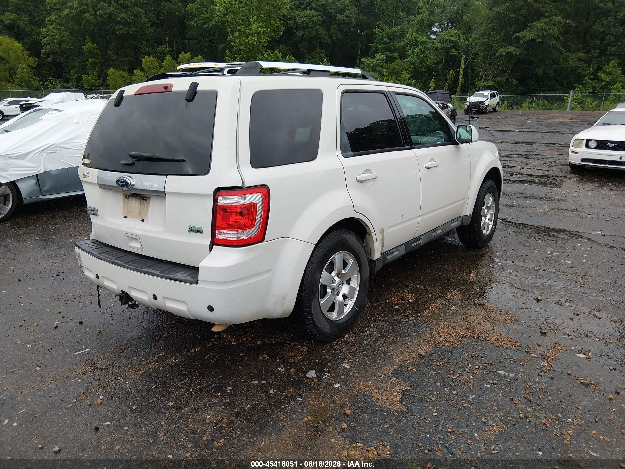 2011 Ford Escape Limited White vin: 1FMCU0EG1BKC40121