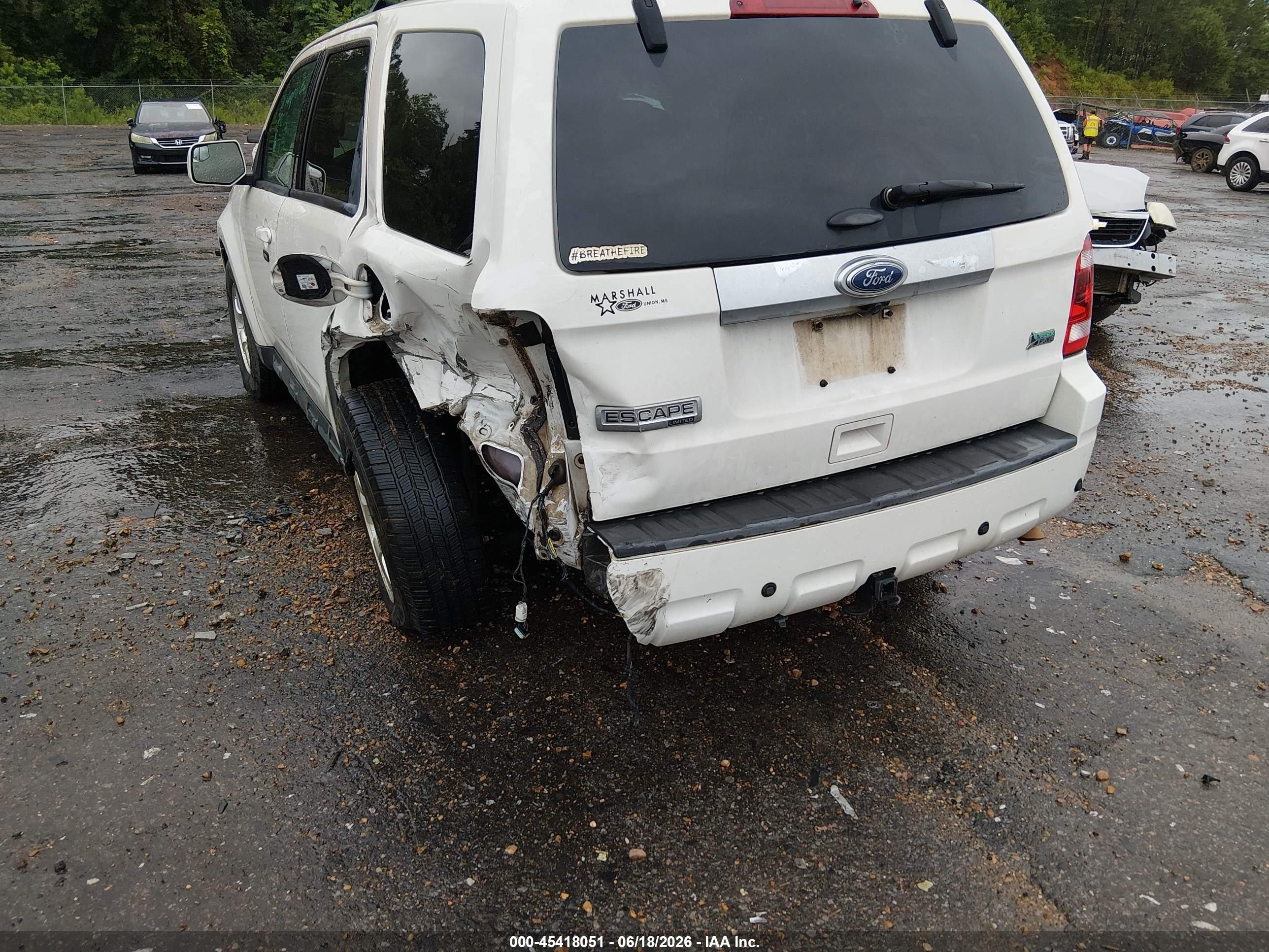 2011 Ford Escape Limited White vin: 1FMCU0EG1BKC40121