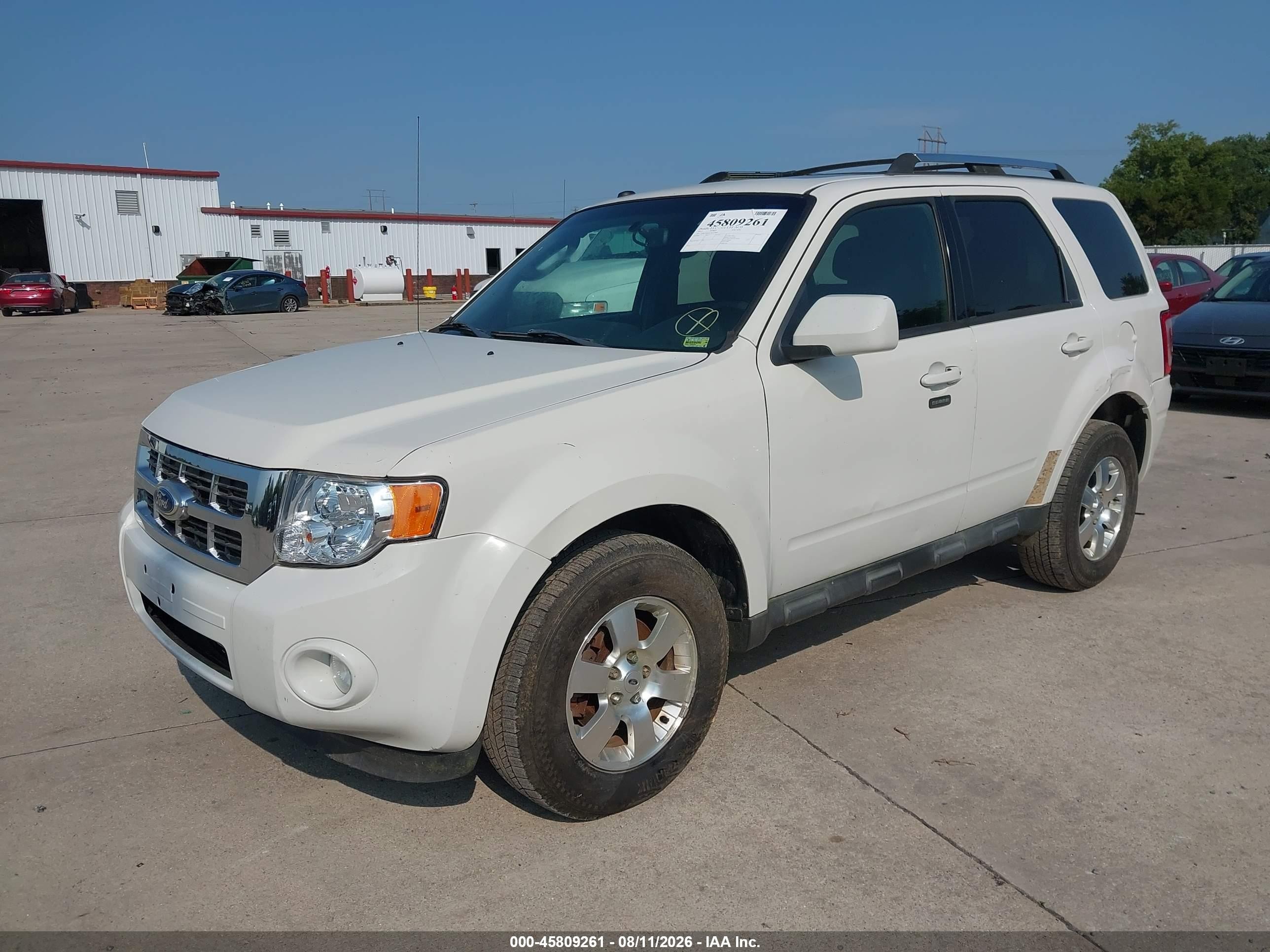 2012 Ford Escape Limited White vin: 1FMCU0EG1CKA17000