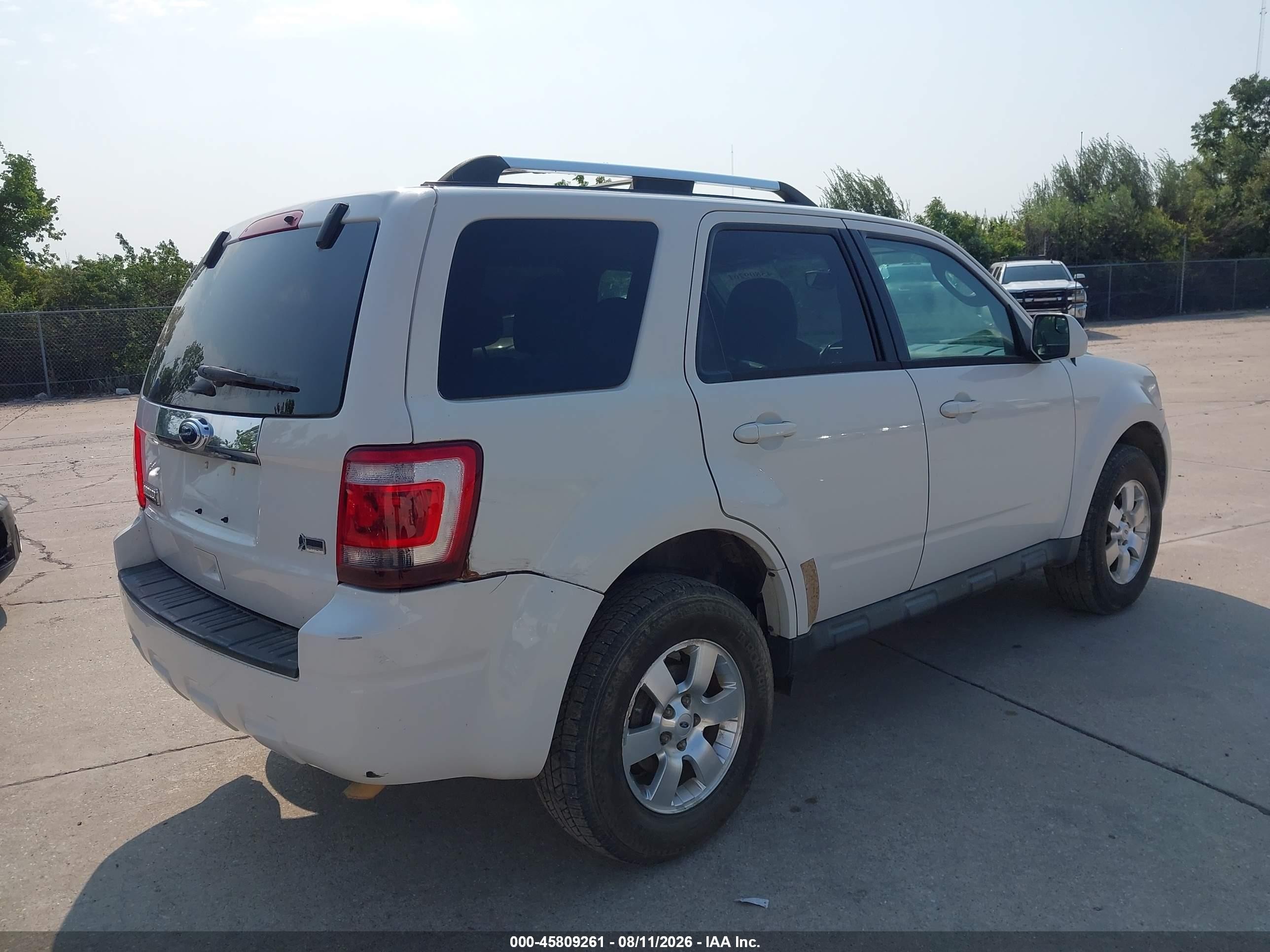 2012 Ford Escape Limited White vin: 1FMCU0EG1CKA17000