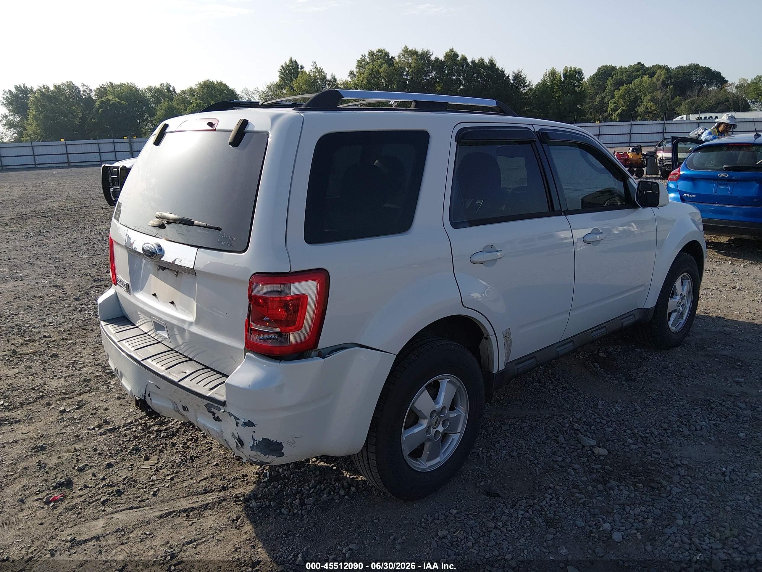 2012 Ford Escape Limited White vin: 1FMCU0EG1CKB39050