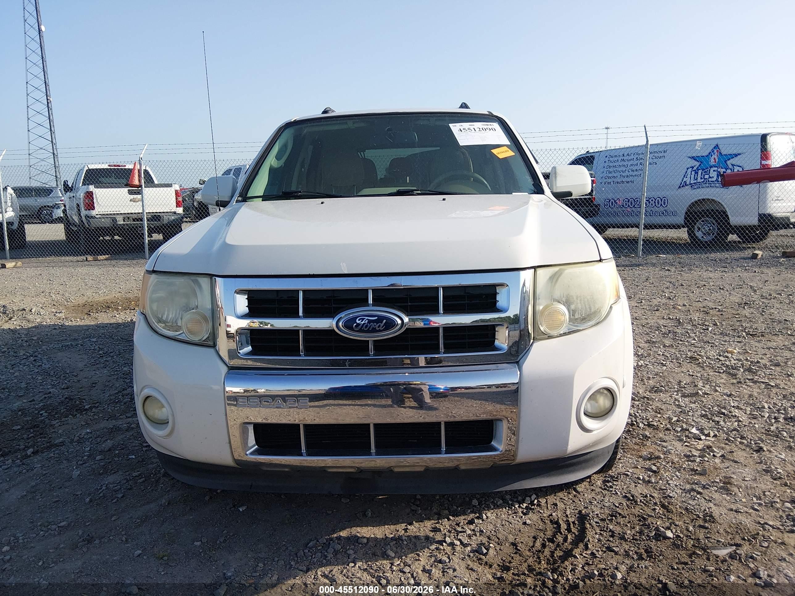 2012 Ford Escape Limited White vin: 1FMCU0EG1CKB39050