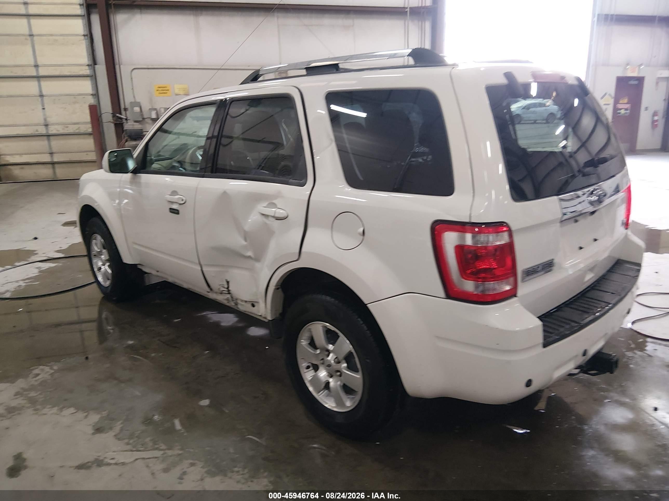 2012 Ford Escape Limited White vin: 1FMCU0EG2CKB04517