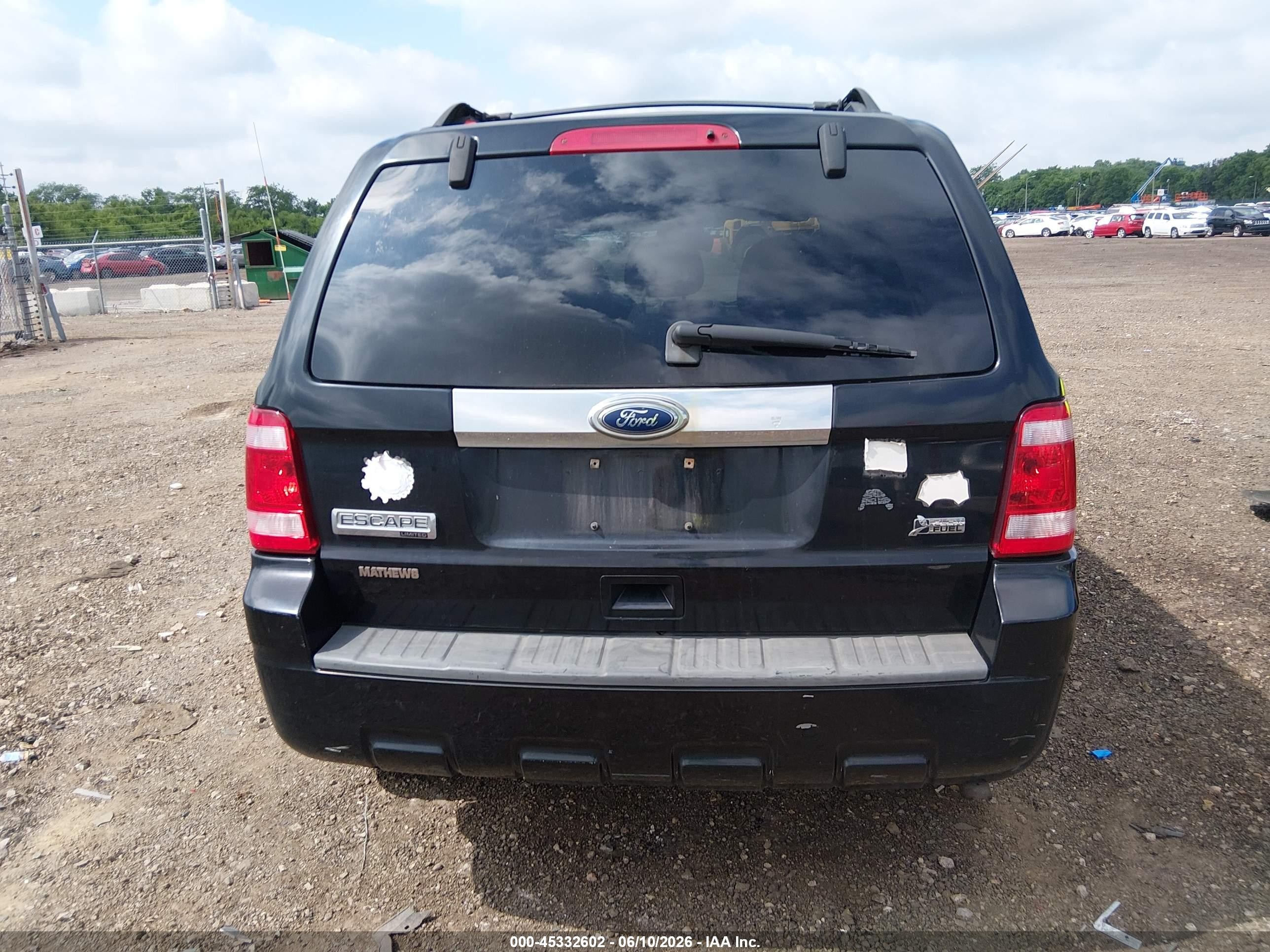 2010 Ford Escape Limited Black vin: 1FMCU0EG3AKC05546