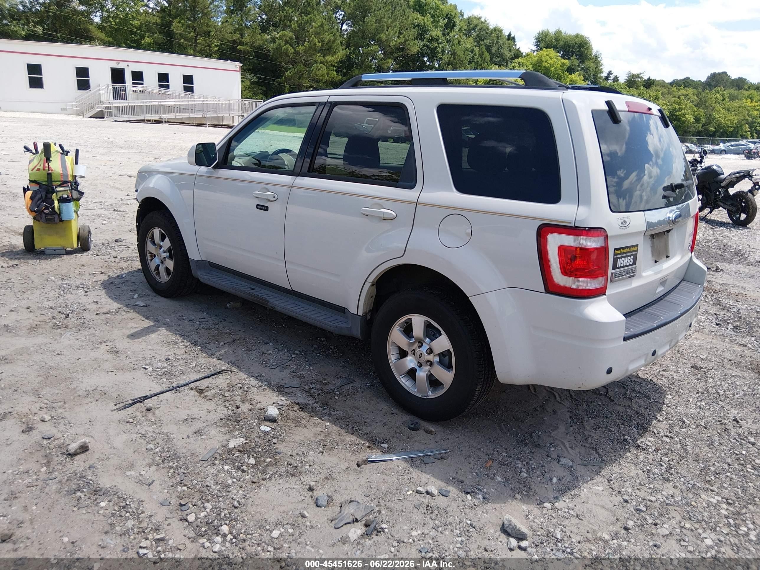 2011 Ford Escape Limited White vin: 1FMCU0EG3BKC47751