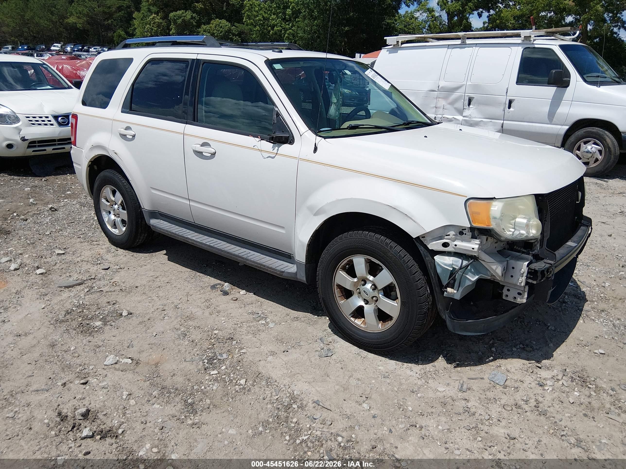 2011 Ford Escape Limited White vin: 1FMCU0EG3BKC47751
