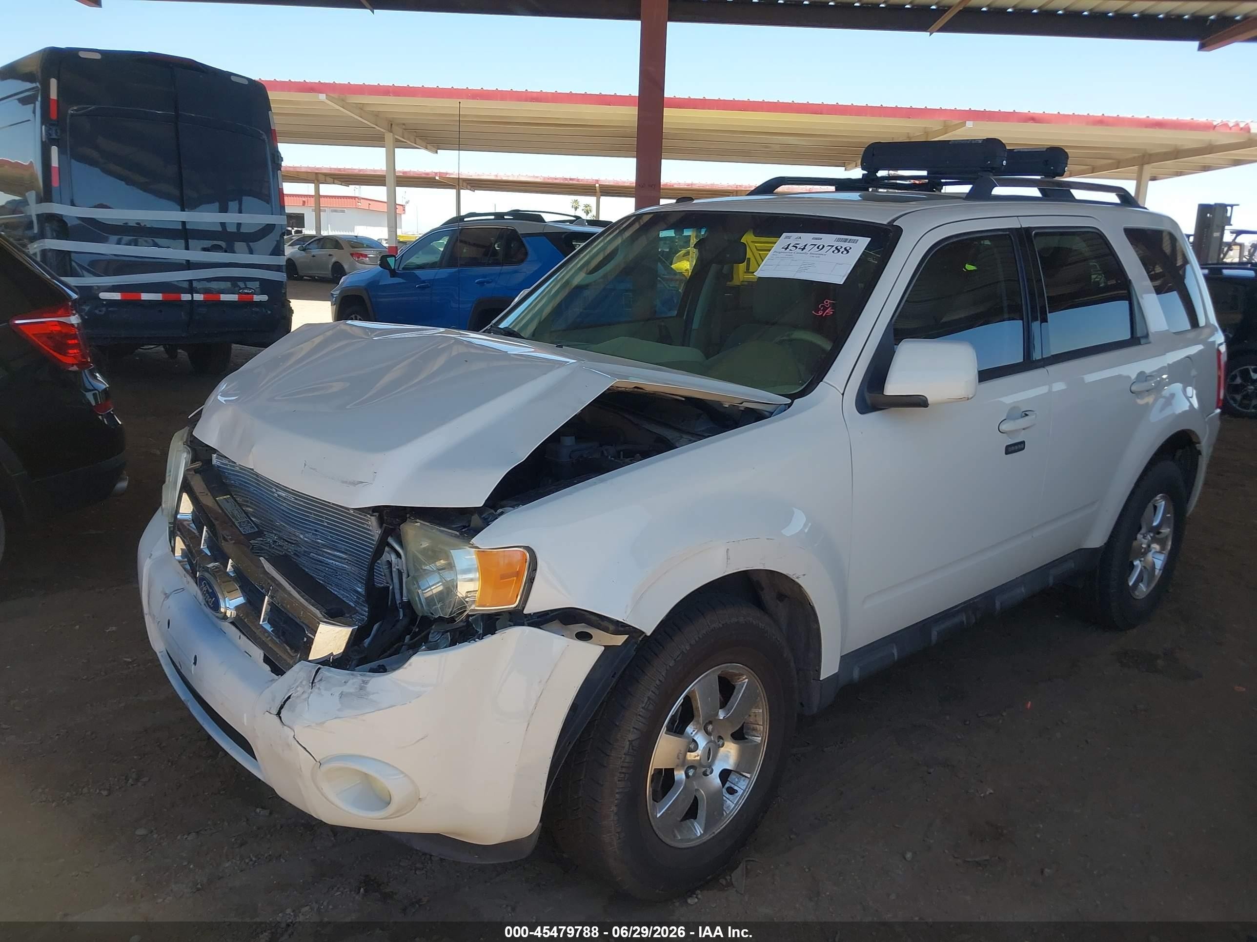 2012 Ford Escape Limited White vin: 1FMCU0EG3CKB04705
