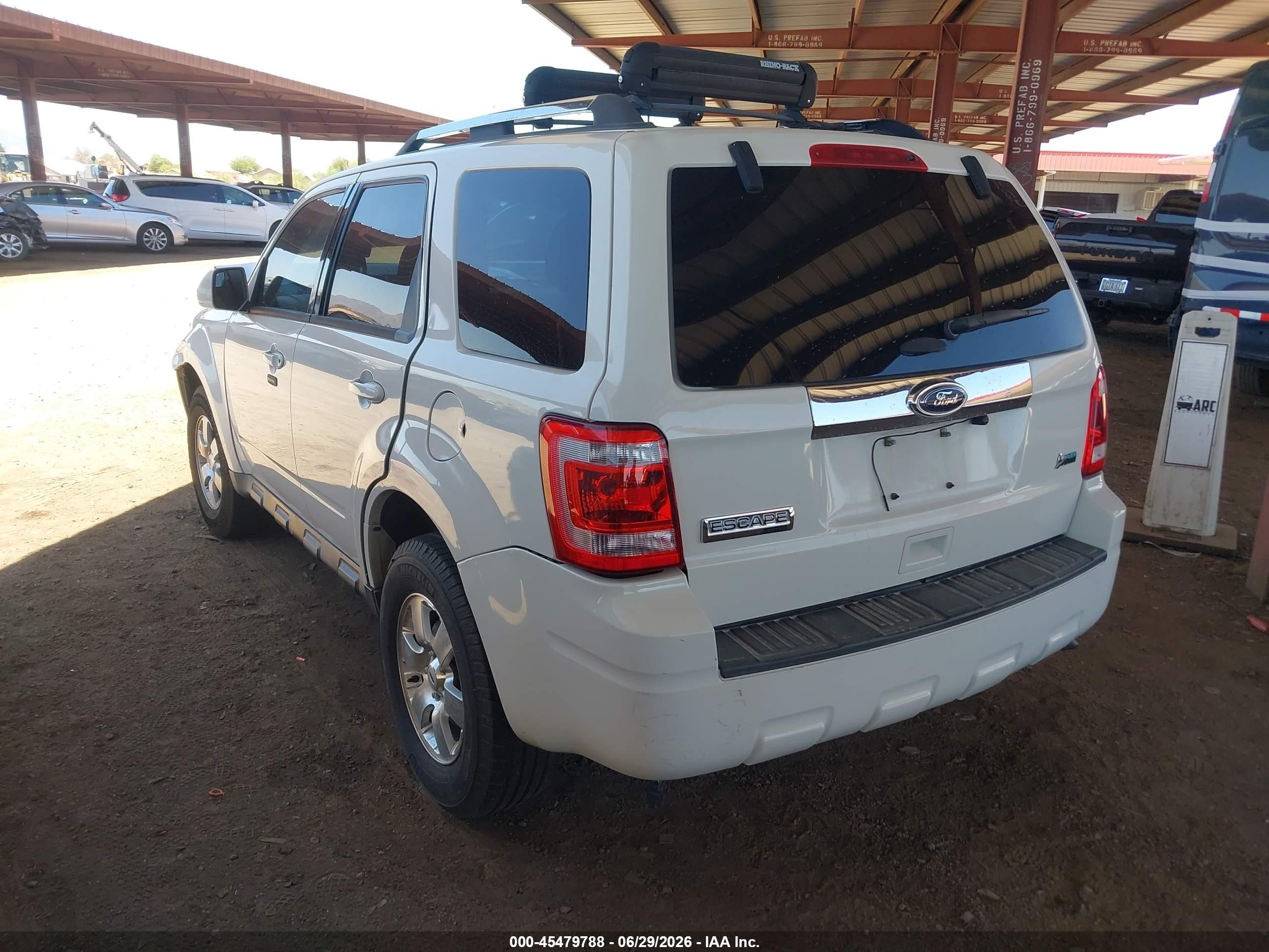 2012 Ford Escape Limited White vin: 1FMCU0EG3CKB04705
