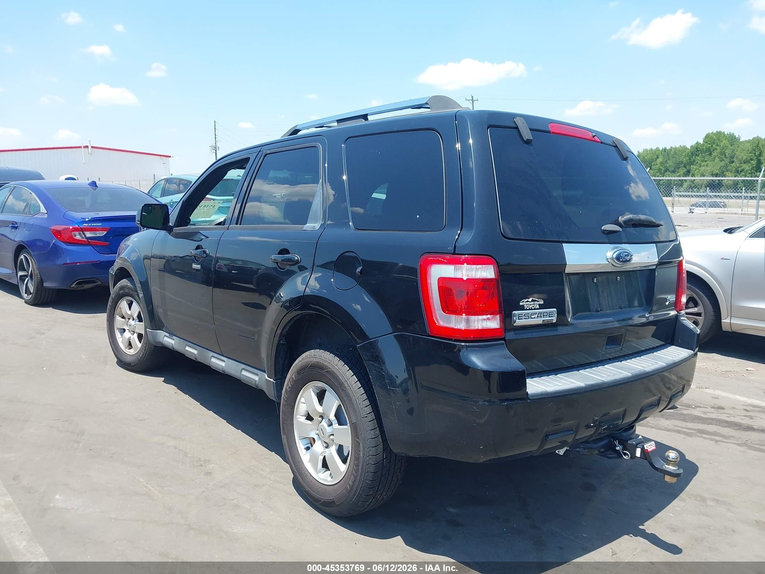 2012 Ford Escape Limited Black vin: 1FMCU0EG3CKC47010