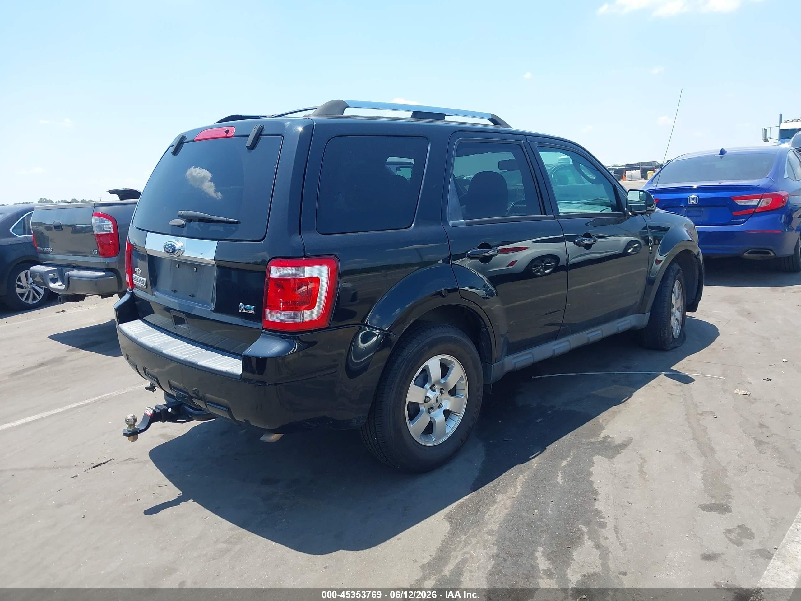 2012 Ford Escape Limited Black vin: 1FMCU0EG3CKC47010