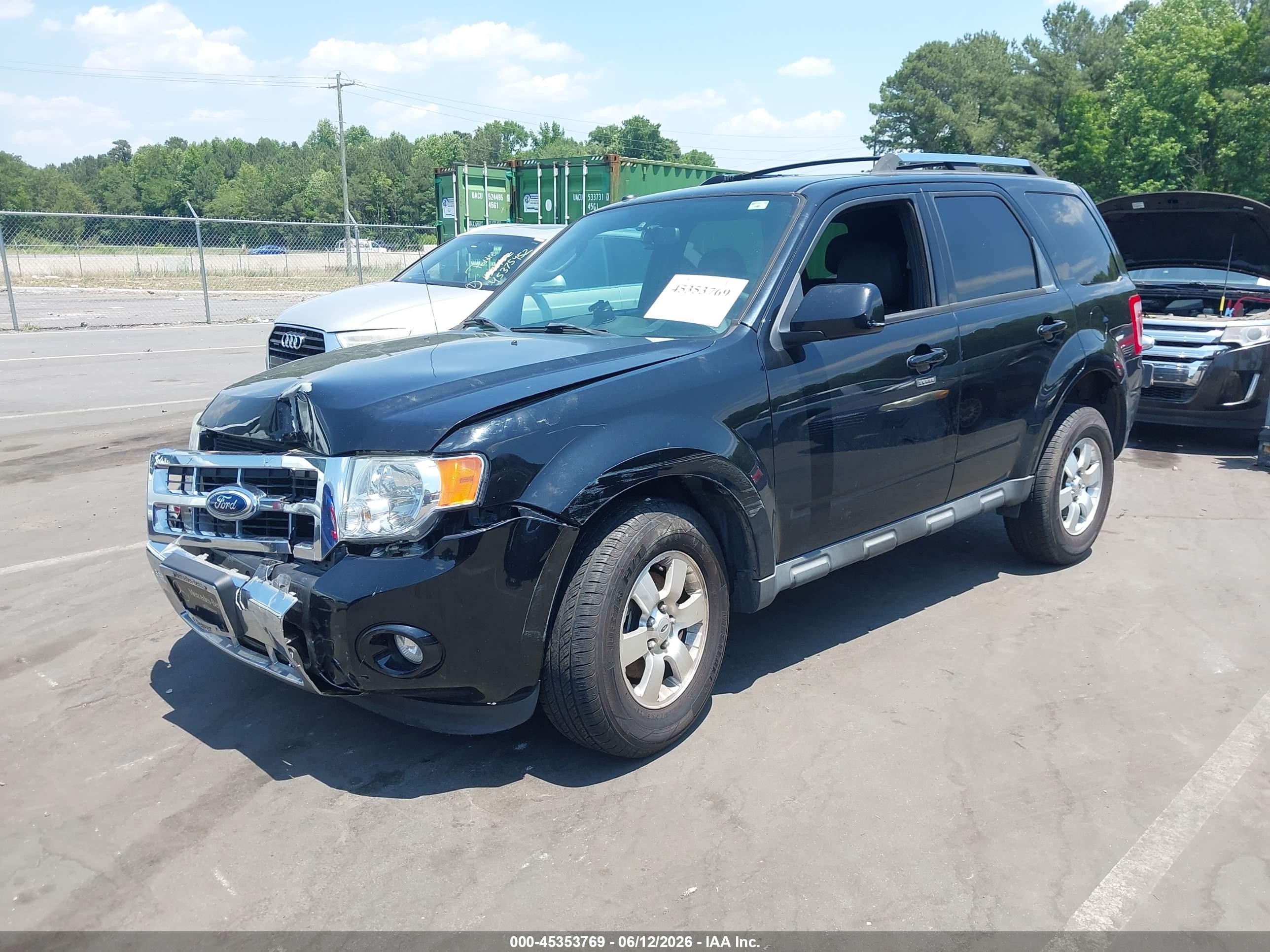 2012 Ford Escape Limited Black vin: 1FMCU0EG3CKC47010