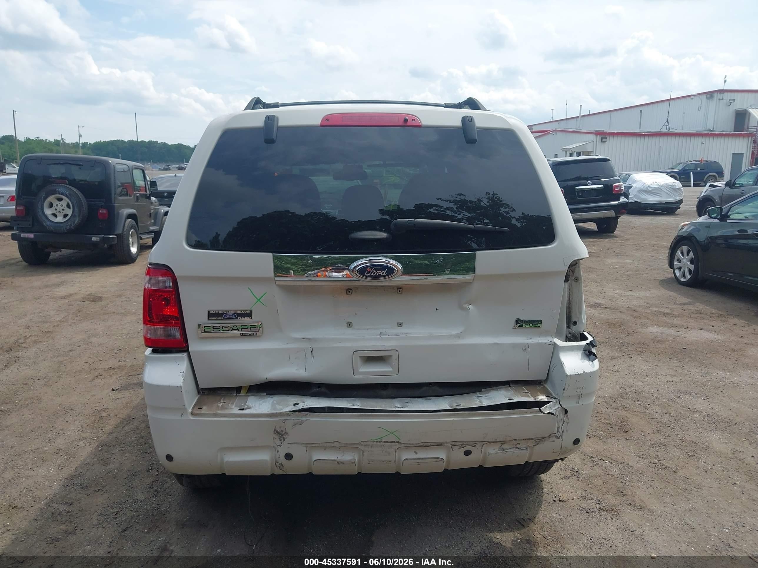 2012 Ford Escape Limited White vin: 1FMCU0EG4CKA85498