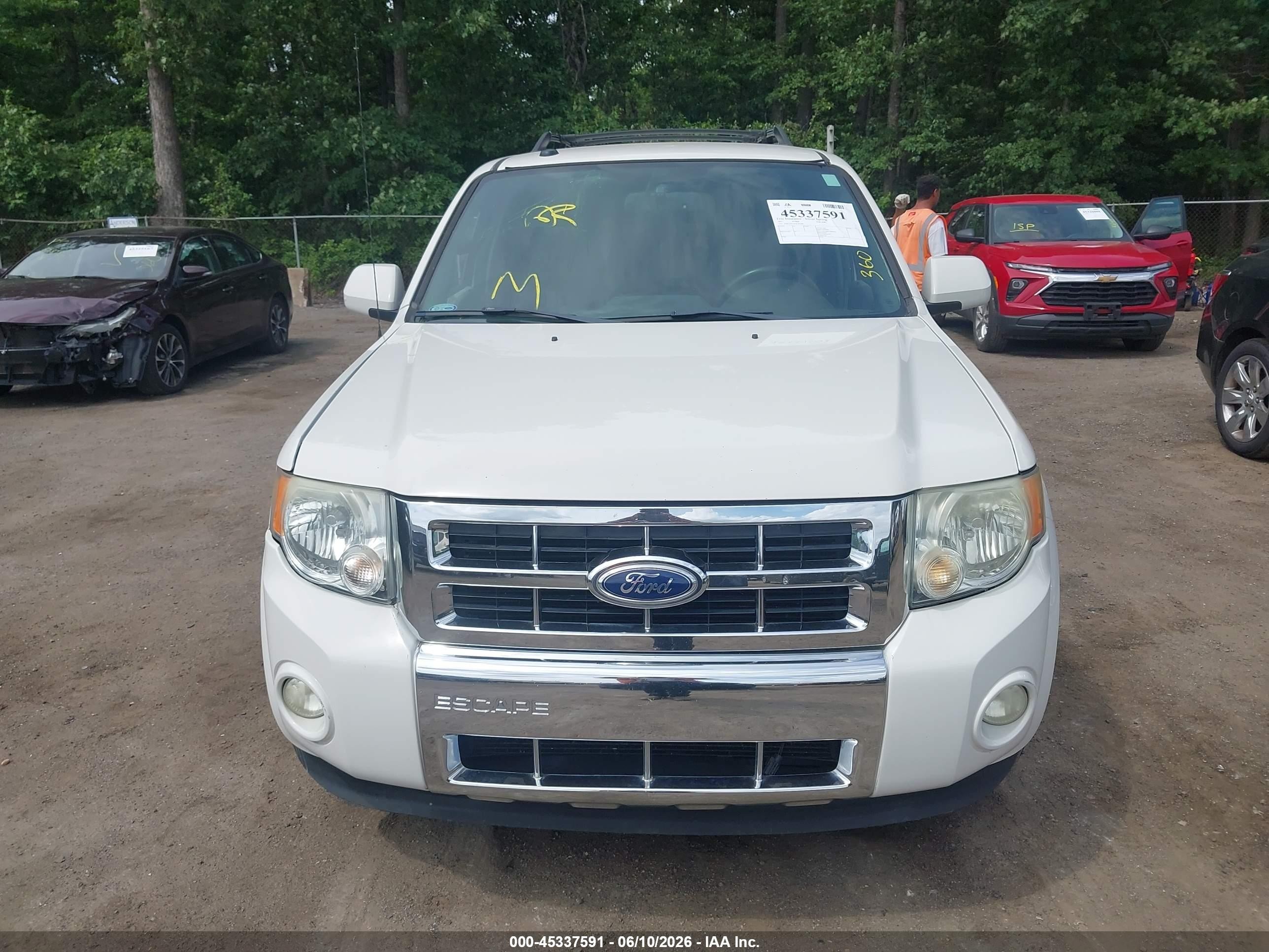 2012 Ford Escape Limited White vin: 1FMCU0EG4CKA85498