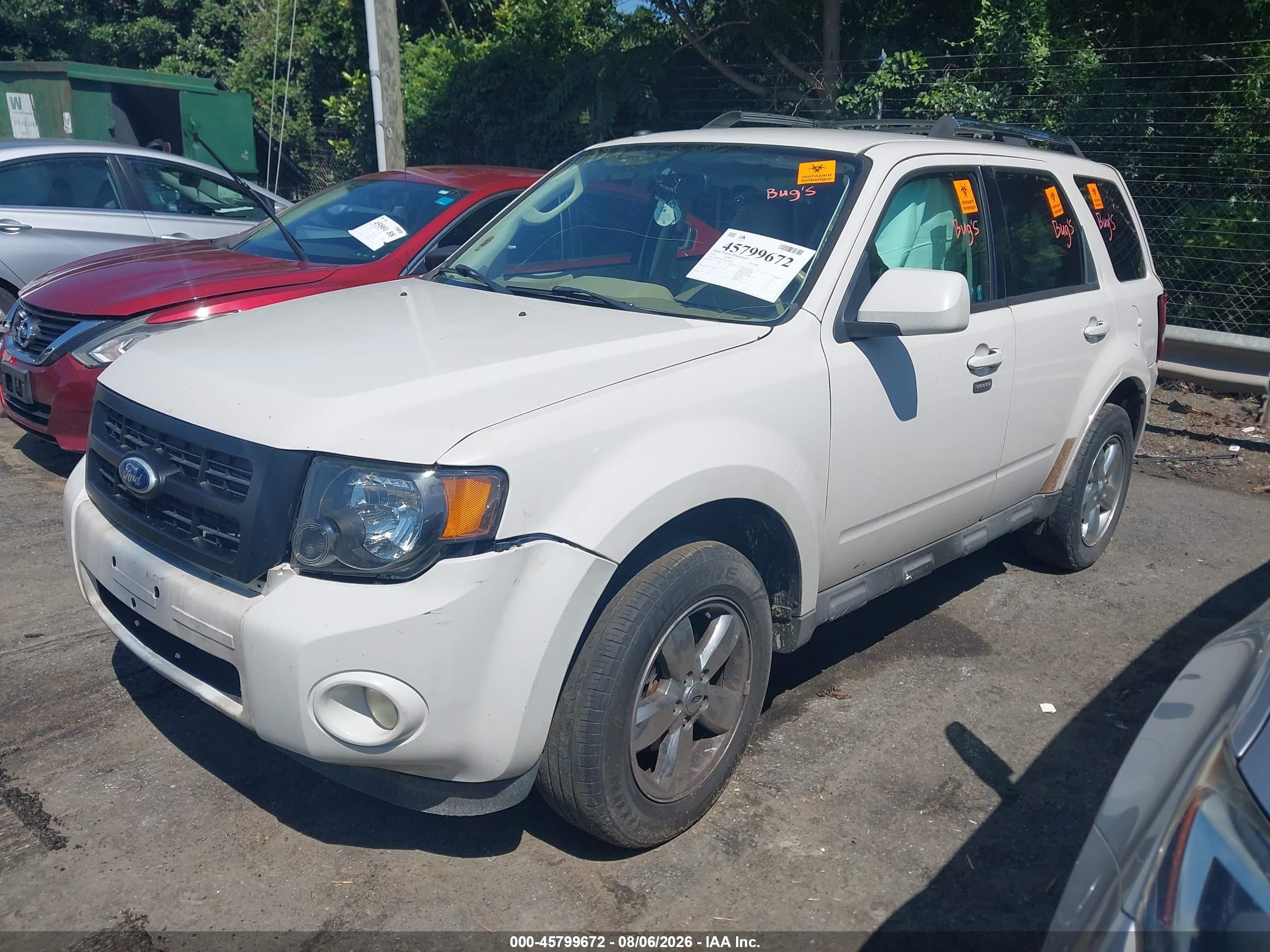 2011 Ford Escape Limited White vin: 1FMCU0EG5BKA03910