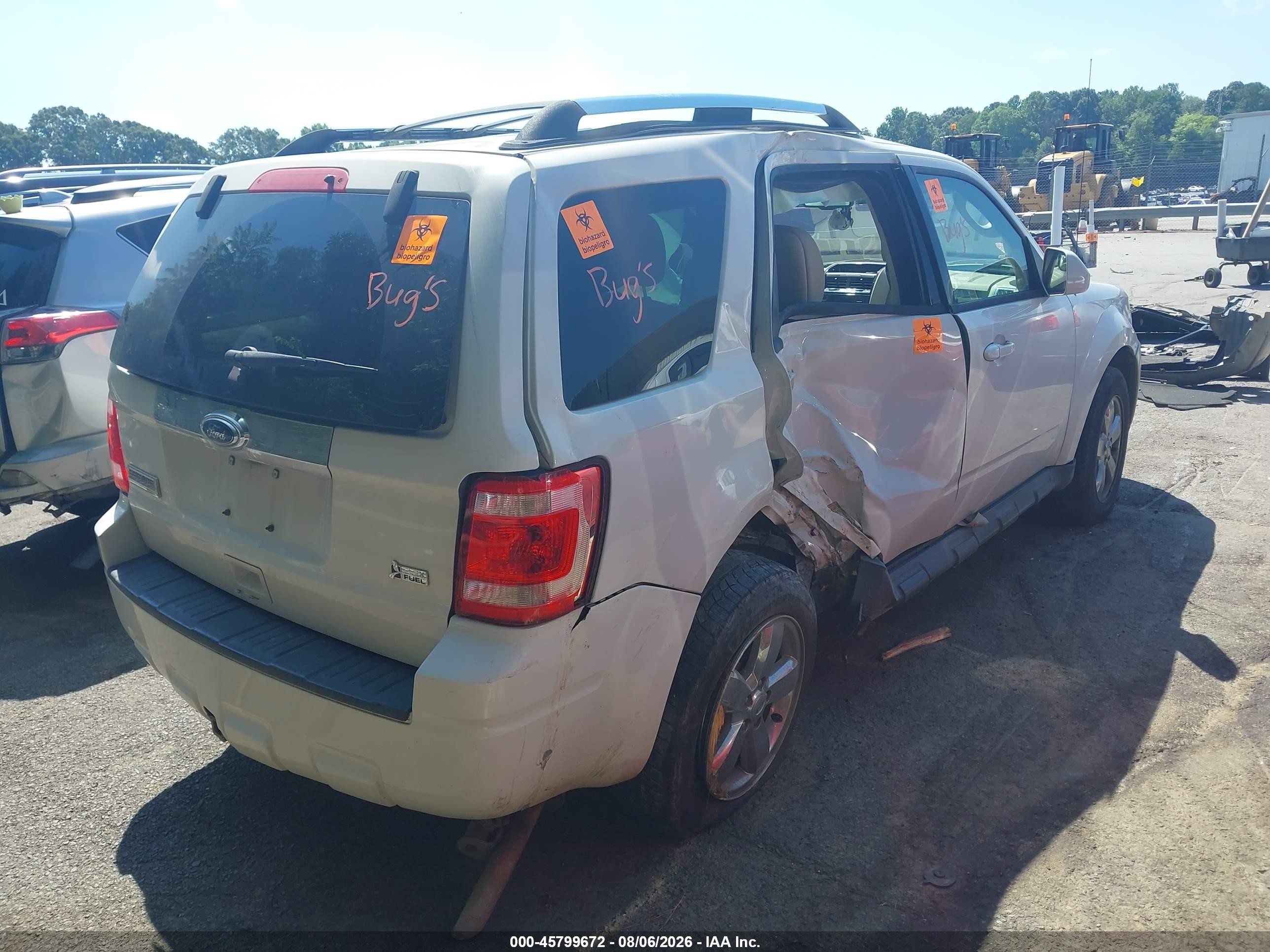 2011 Ford Escape Limited White vin: 1FMCU0EG5BKA03910