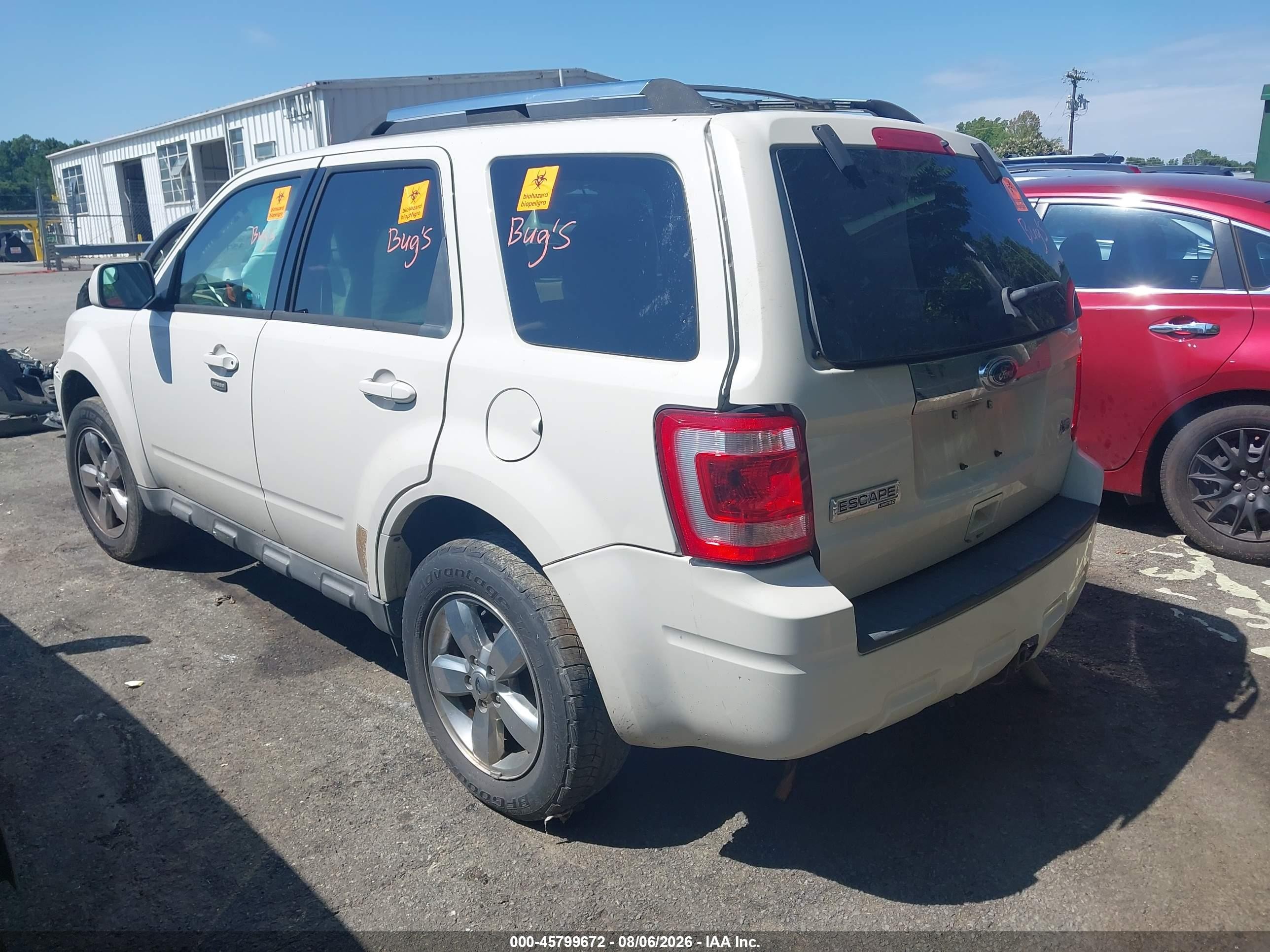 2011 Ford Escape Limited White vin: 1FMCU0EG5BKA03910