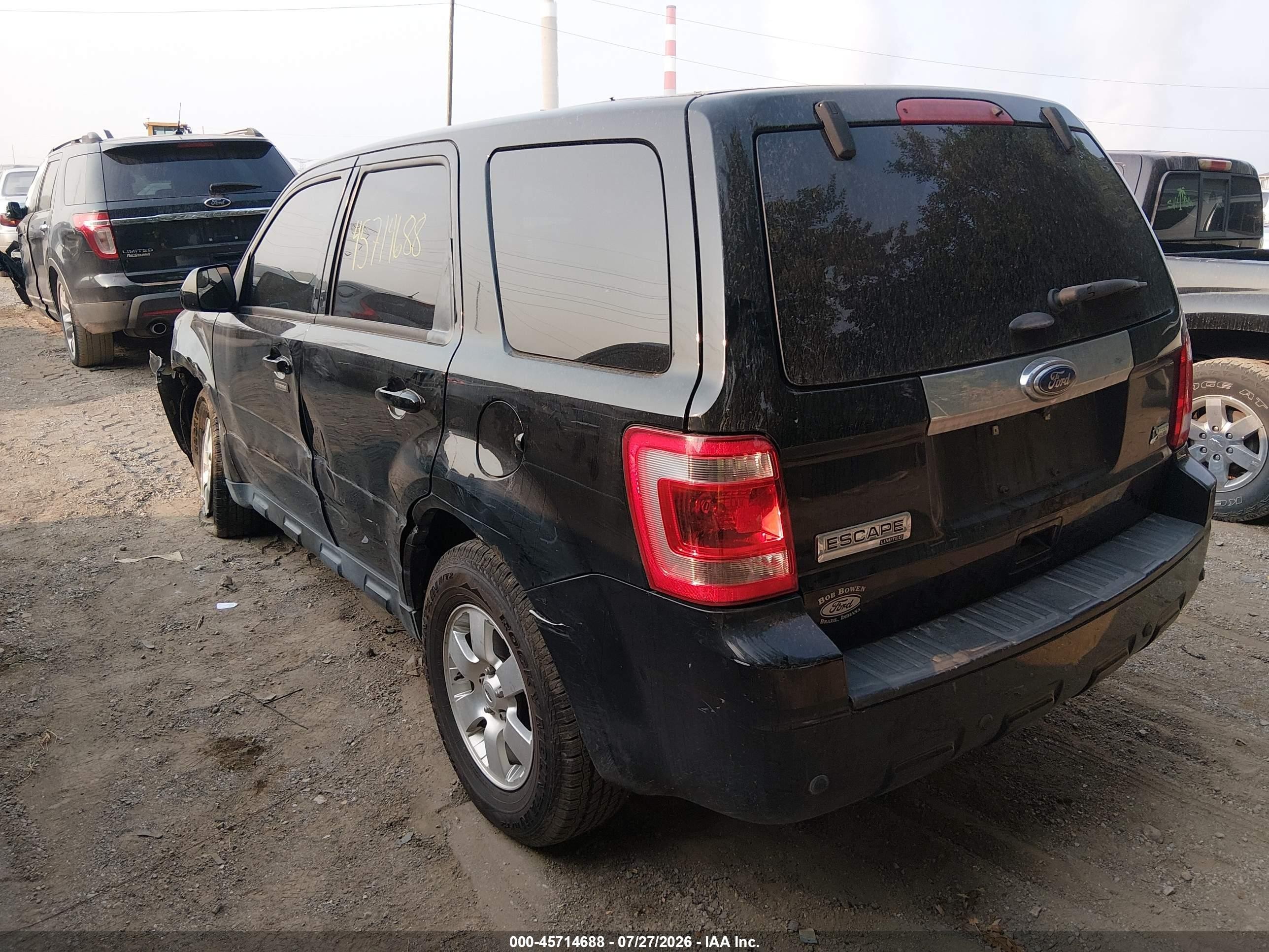 2012 Ford Escape Limited Black vin: 1FMCU0EG5CKB51721