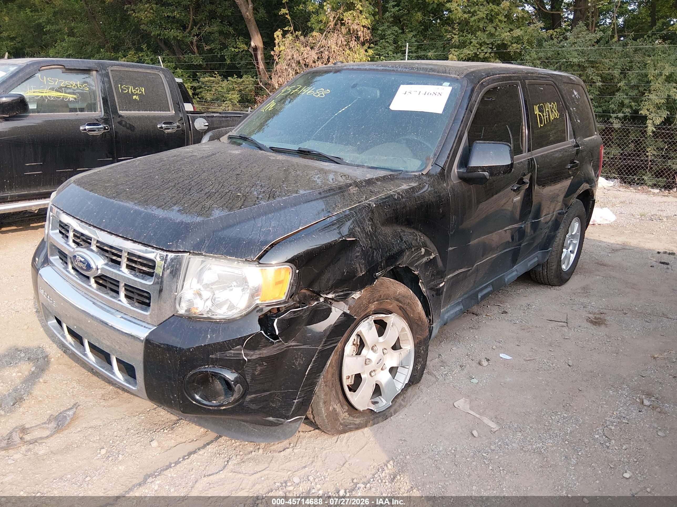 2012 Ford Escape Limited Black vin: 1FMCU0EG5CKB51721