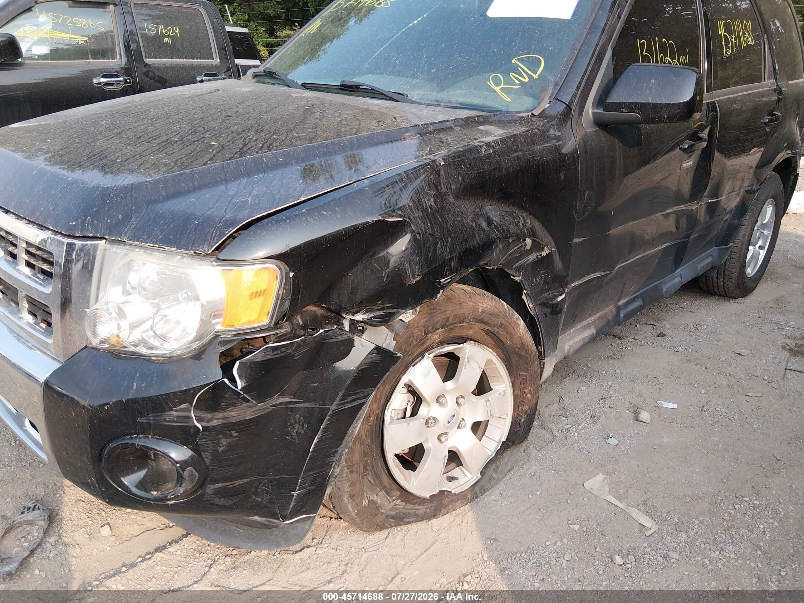 2012 Ford Escape Limited Black vin: 1FMCU0EG5CKB51721