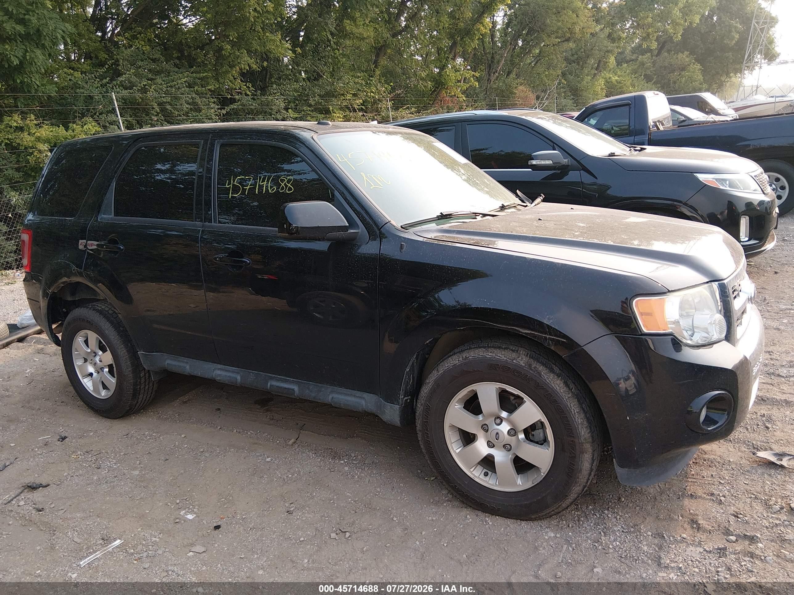 2012 Ford Escape Limited Black vin: 1FMCU0EG5CKB51721