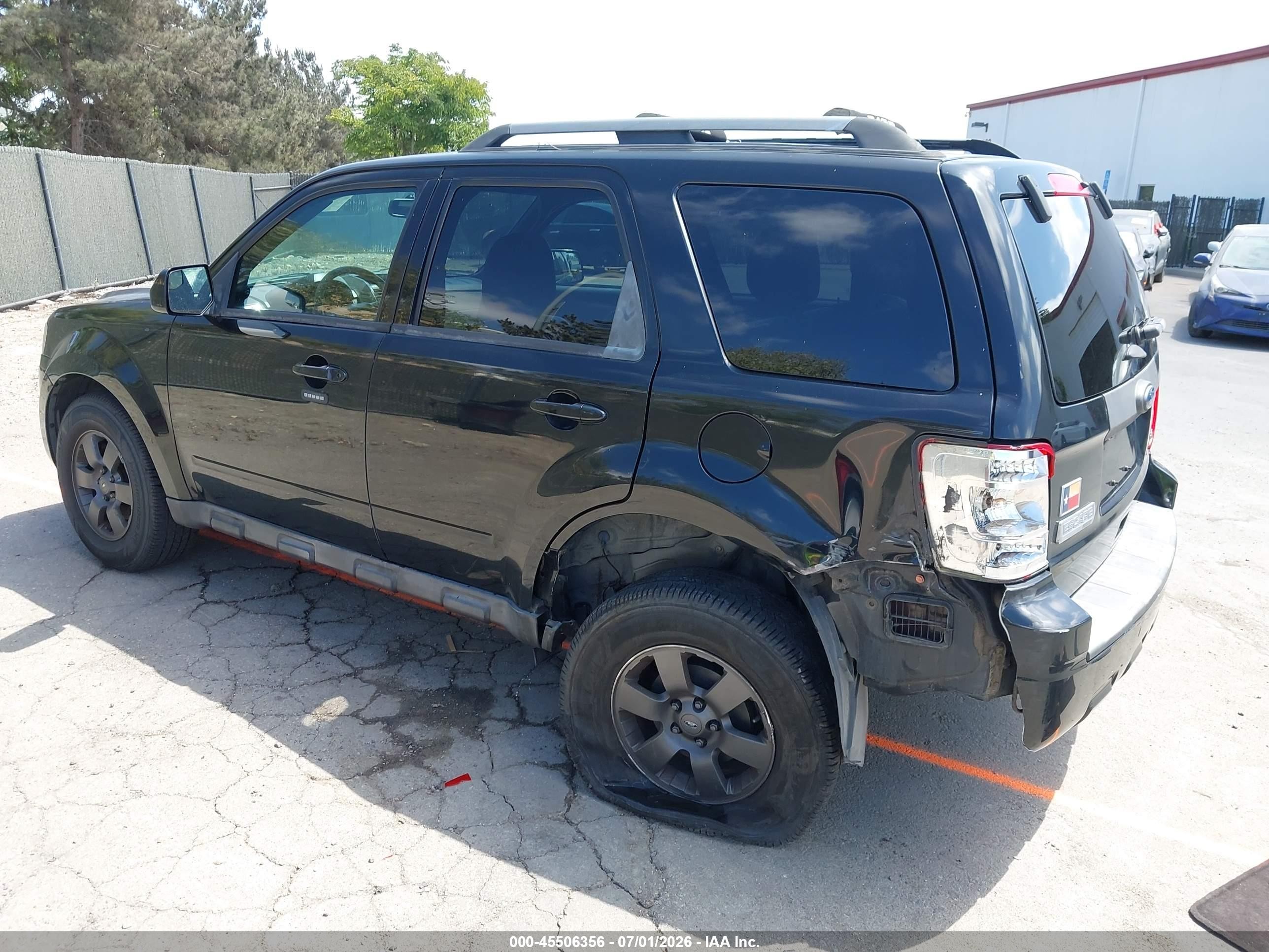 2012 Ford Escape Limited Black vin: 1FMCU0EG5CKC68831