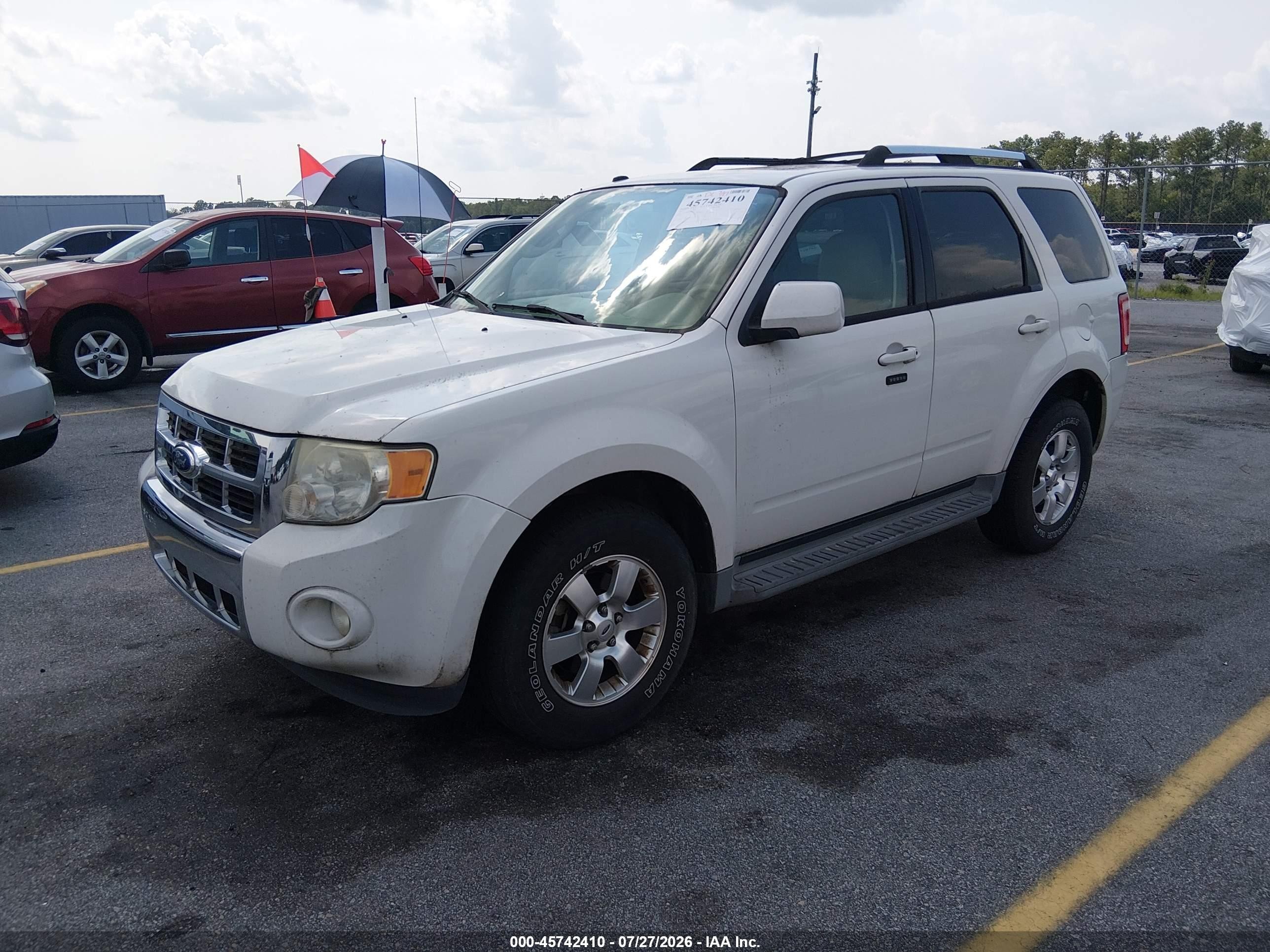 2011 Ford Escape Limited White vin: 1FMCU0EG6BKB51029