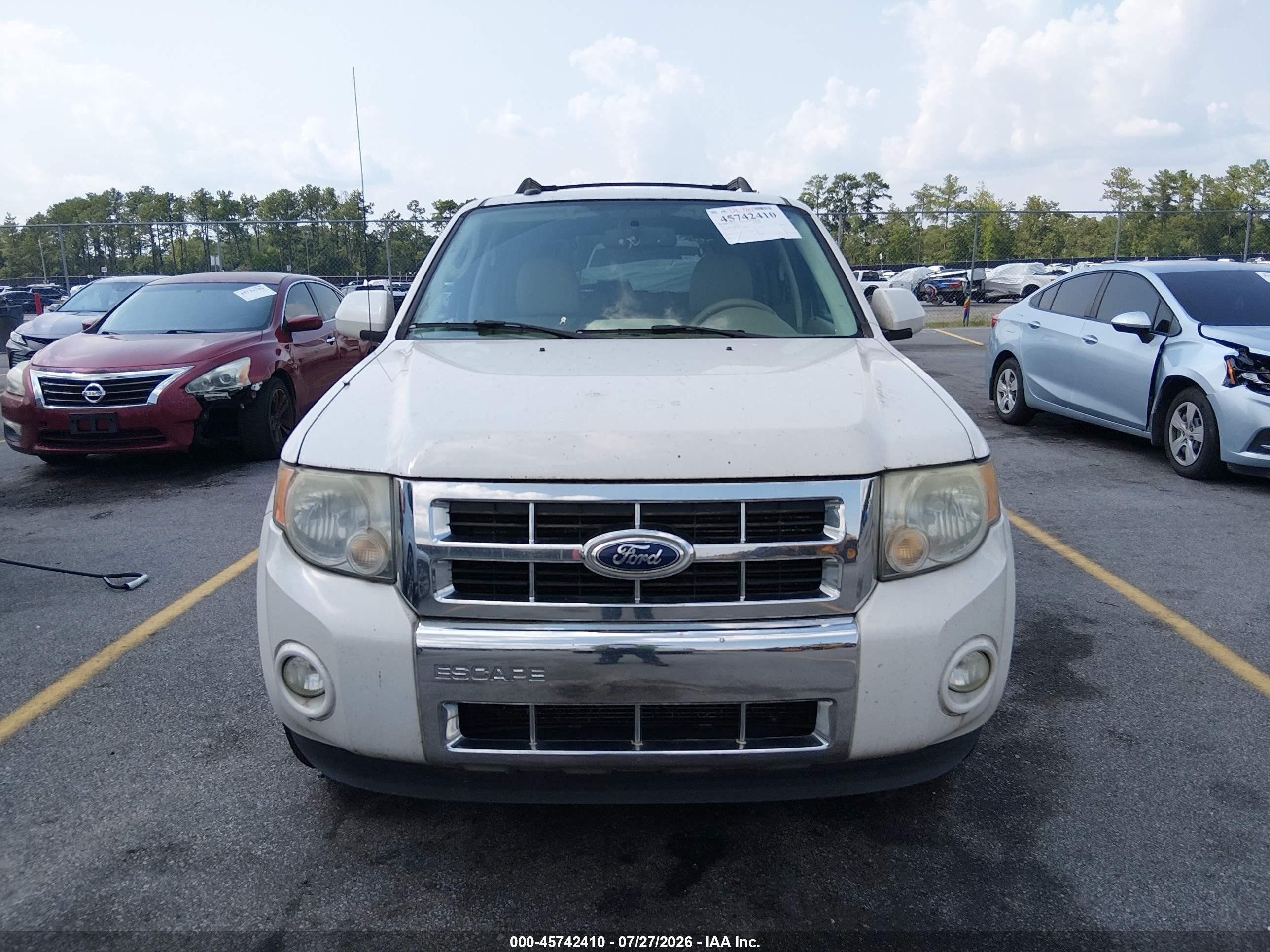 2011 Ford Escape Limited White vin: 1FMCU0EG6BKB51029