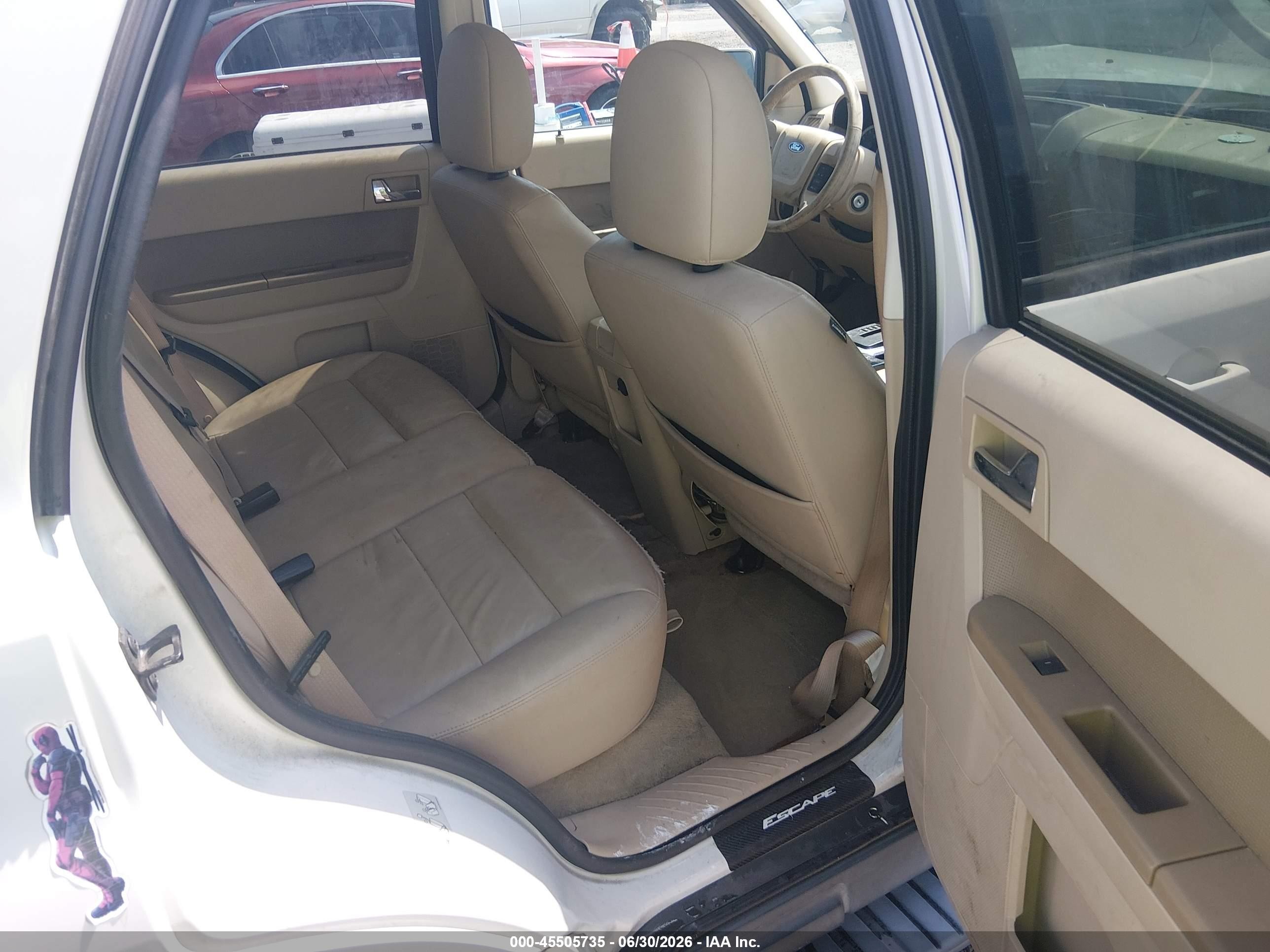 2011 Ford Escape Limited White vin: 1FMCU0EG6BKC08555