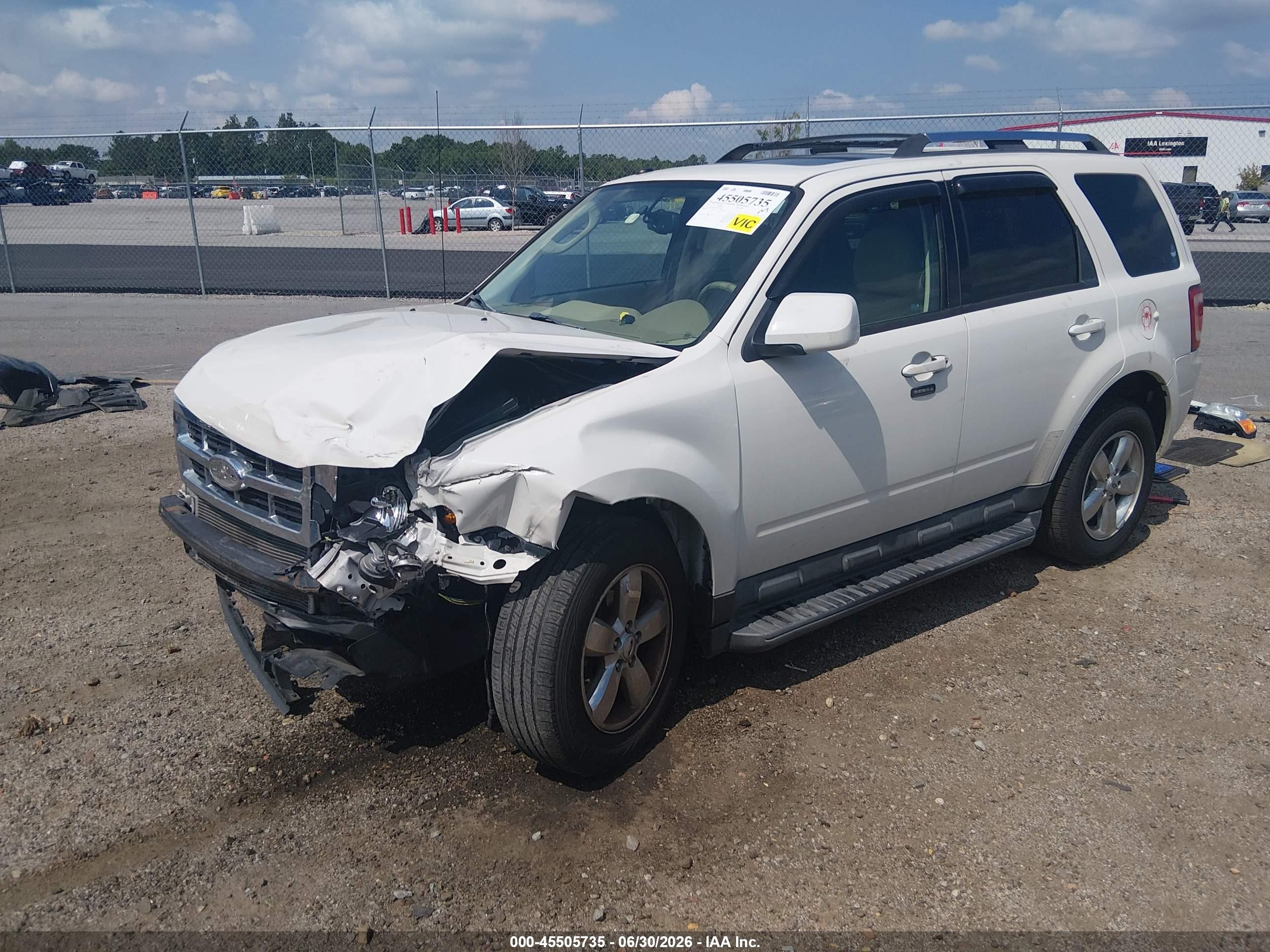 2011 Ford Escape Limited White vin: 1FMCU0EG6BKC08555